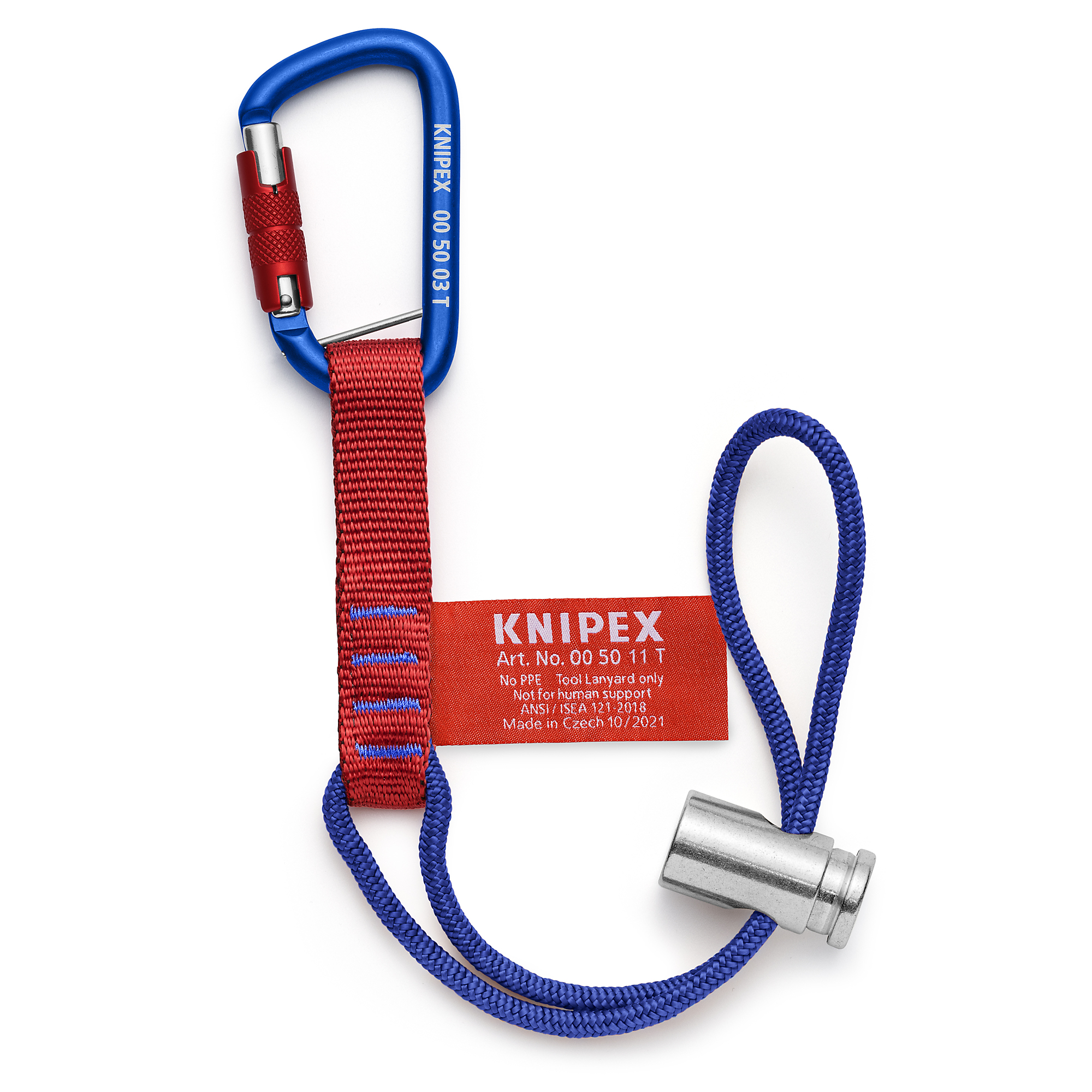 KNIPEX, Tether Adaptor Straps, Captive Eye Crbnr, max13lbs, Length 13 ft, Model# 00 50 13 T BKA