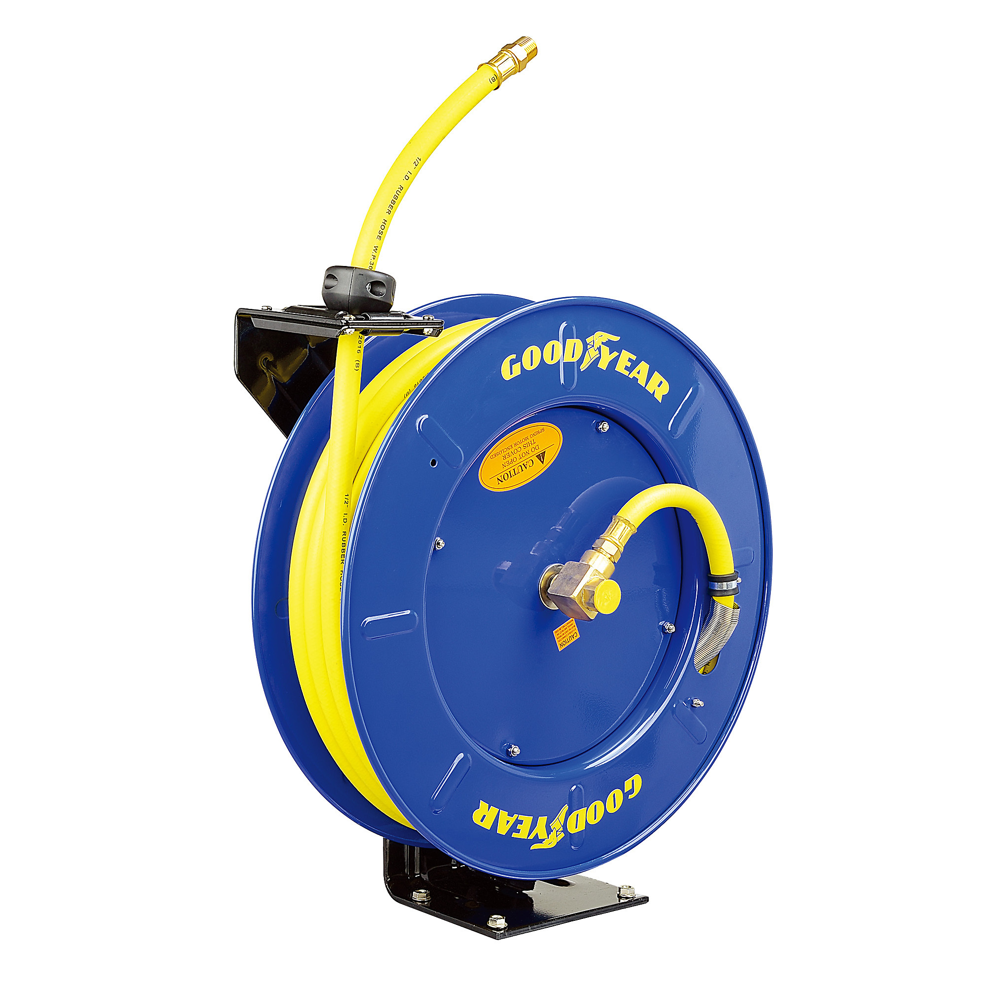 Goodyear, Retractable Air Hose Reel 1/2in. x 65ft., Hose Diameter 1/2 in, Hose Length 65 ft, Model# TRI-L808204G