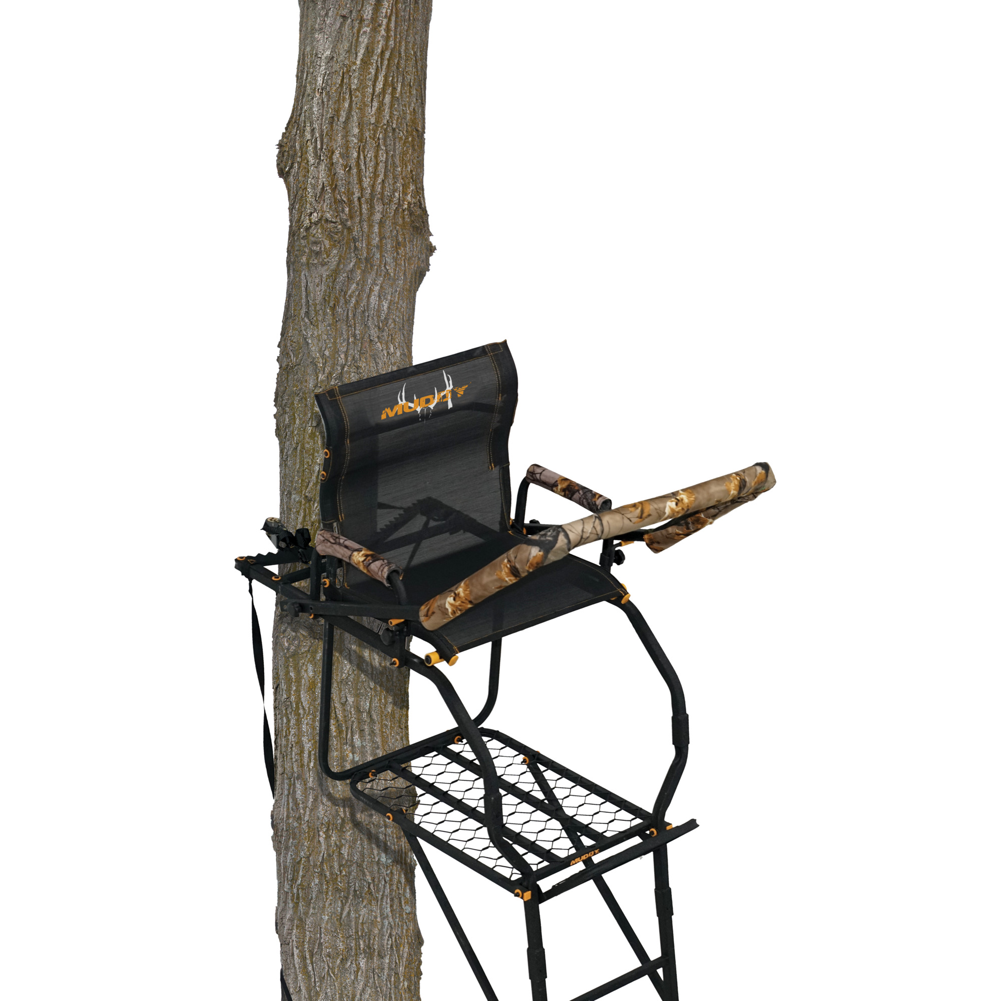 Muddy, Huntsman Deluxe 1 Man Ladderstand, 17ft. Tall, Color Black, Model# MUD-MLS1300