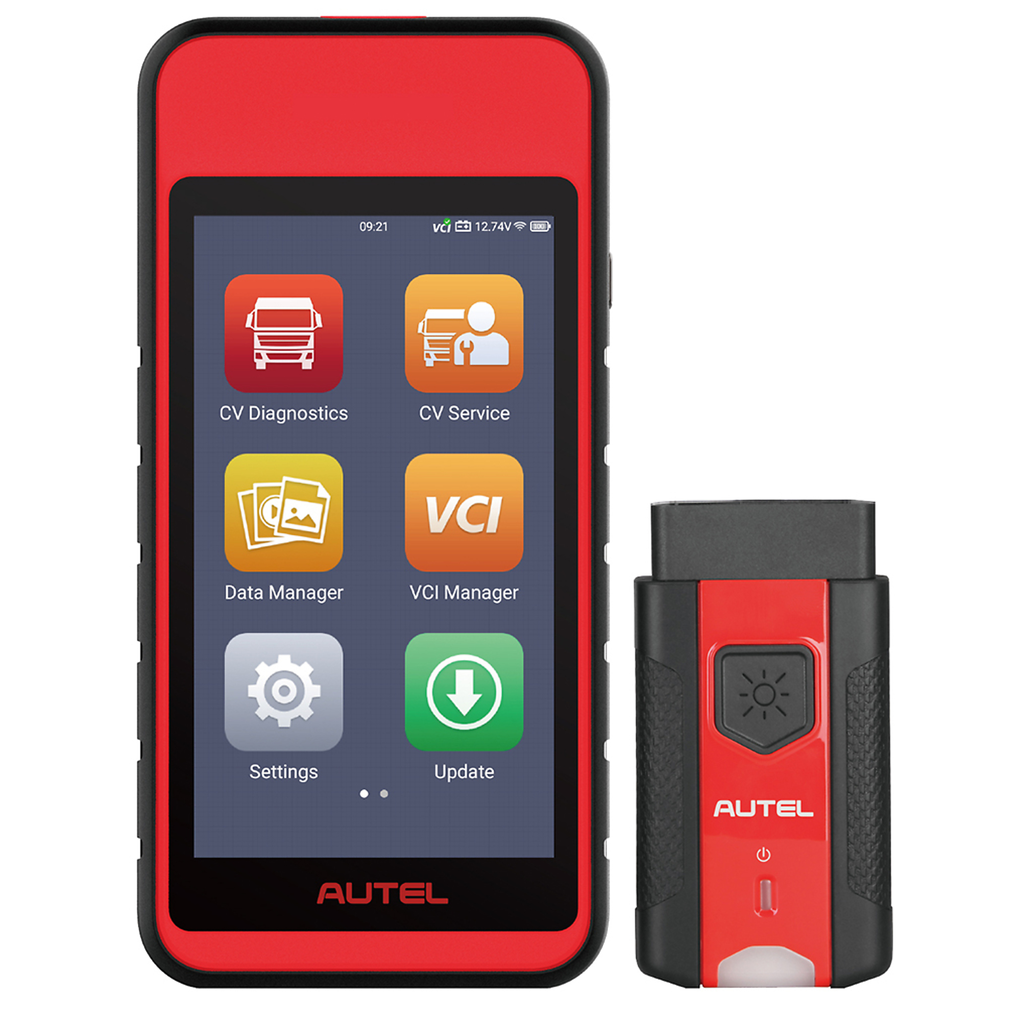 Autel MaxiDiag MD600CV Heavy-Duty Diagnostics and Service Tablet — Wireless, Touchscreen, Android-Based, Model# MD600CV