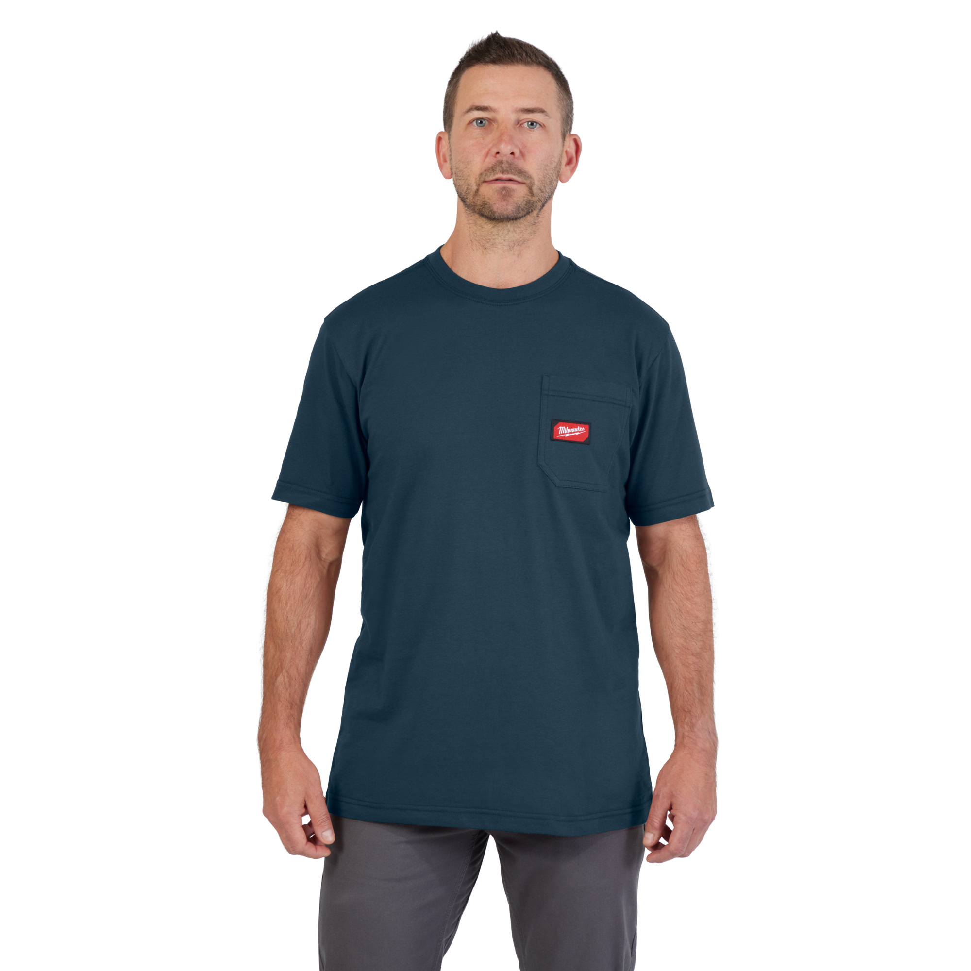 Milwaukee, GRIDIRON Pocket T-Shirt - Short Sleeve Blue