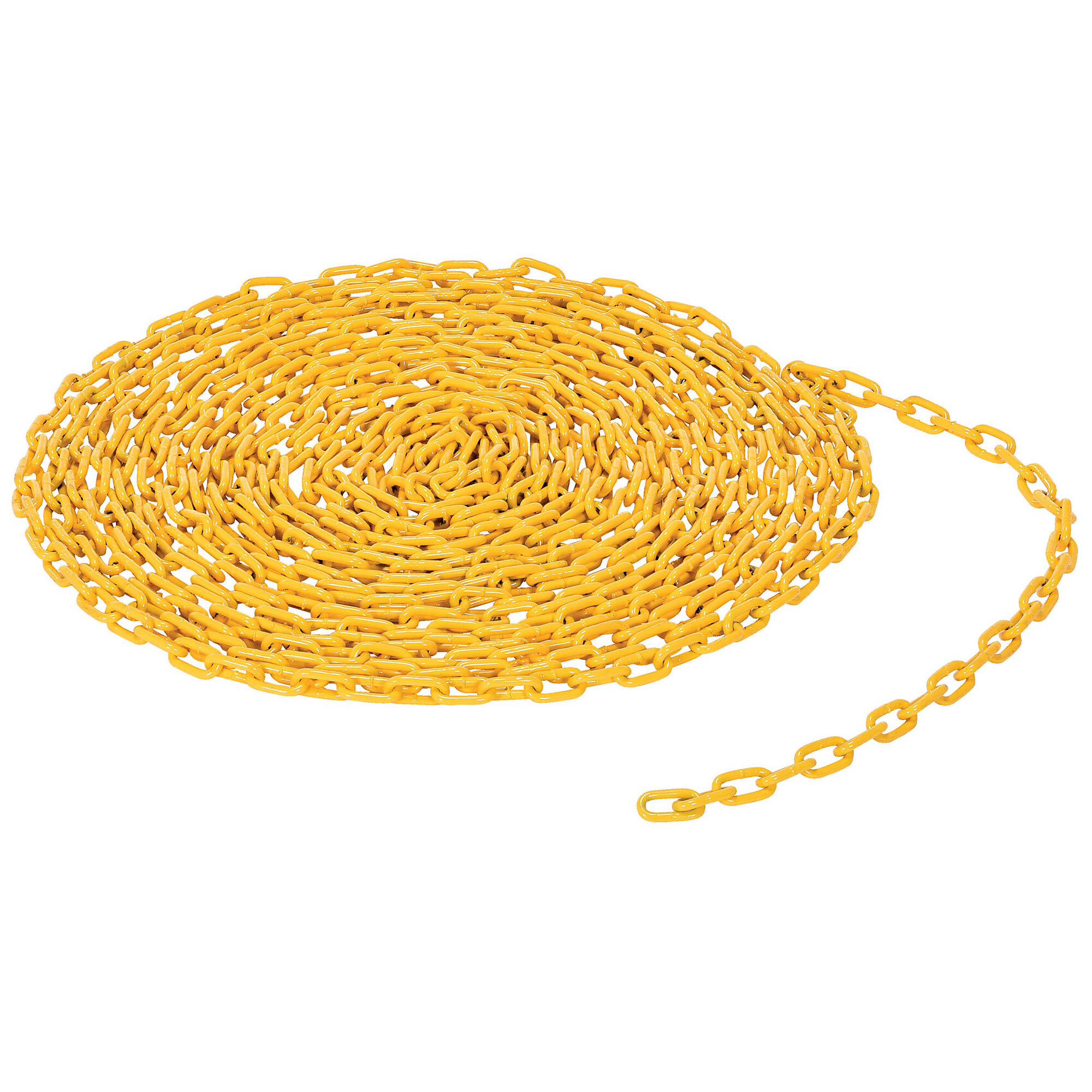 Vestil Steel Bollard Chain - 3/16in. Thick, 25ft. Length, Powder-Coated Yellow, Model# CHAIN-316-25-YL