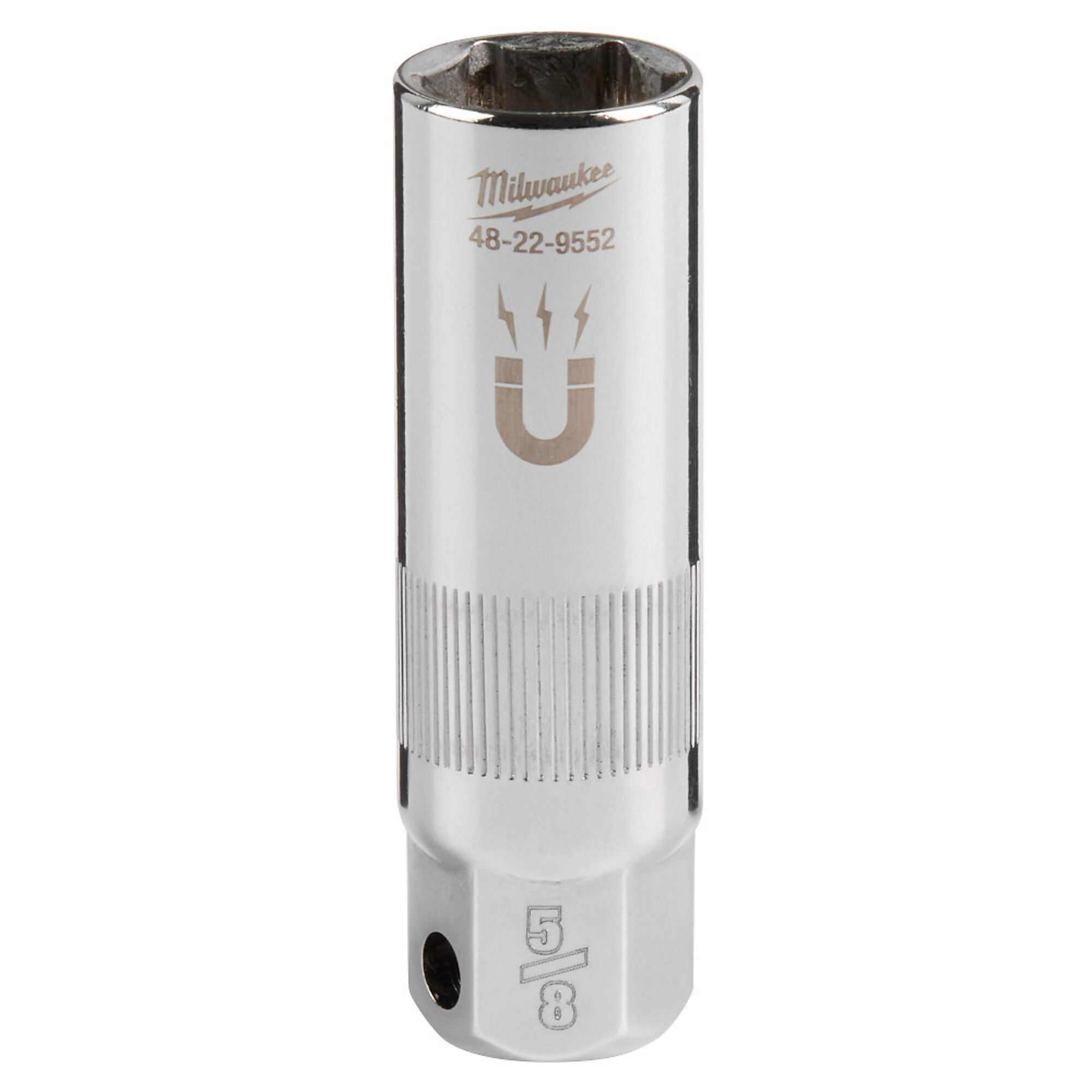 Milwaukee Magnetic Spark Plug Socket, 5/8in. Drive, Model# 48-22-9552