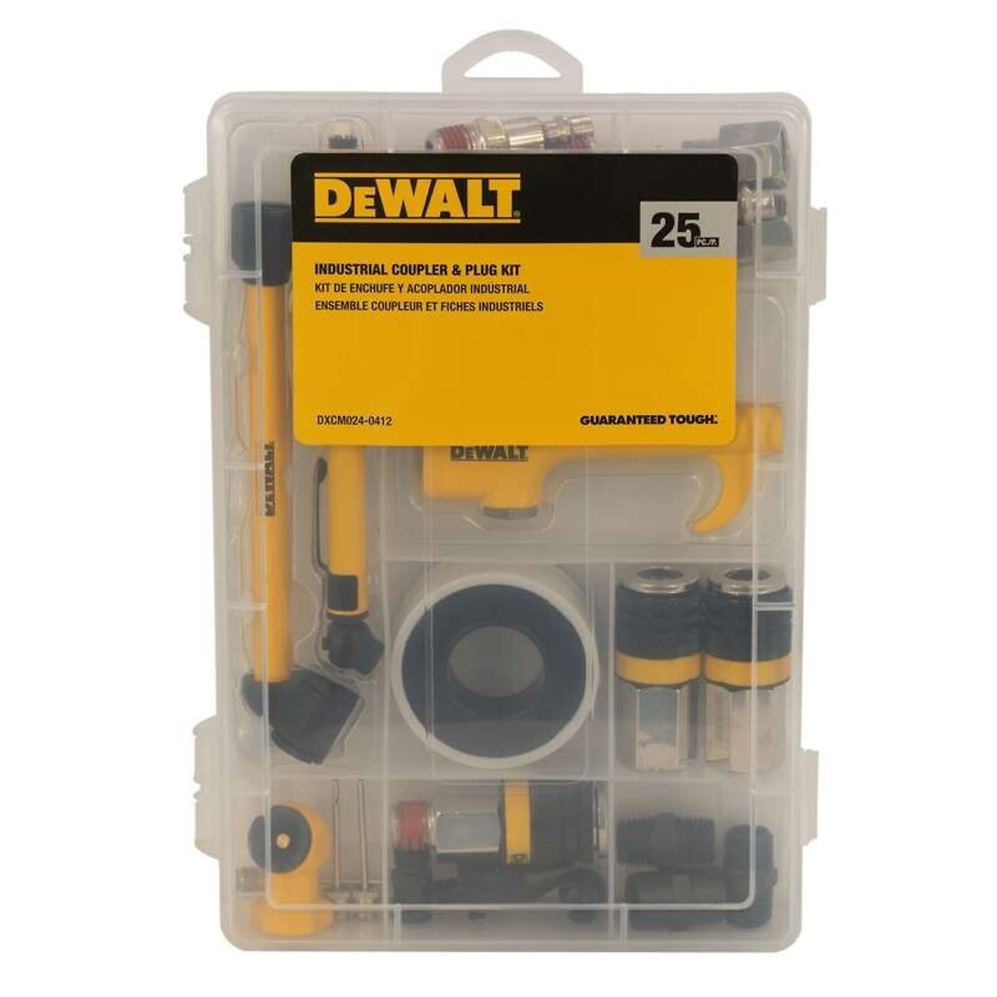 DEWALT, 25 pc Accessory Kit, Coupler Size 1/4 in, Model# DXCM024-0412