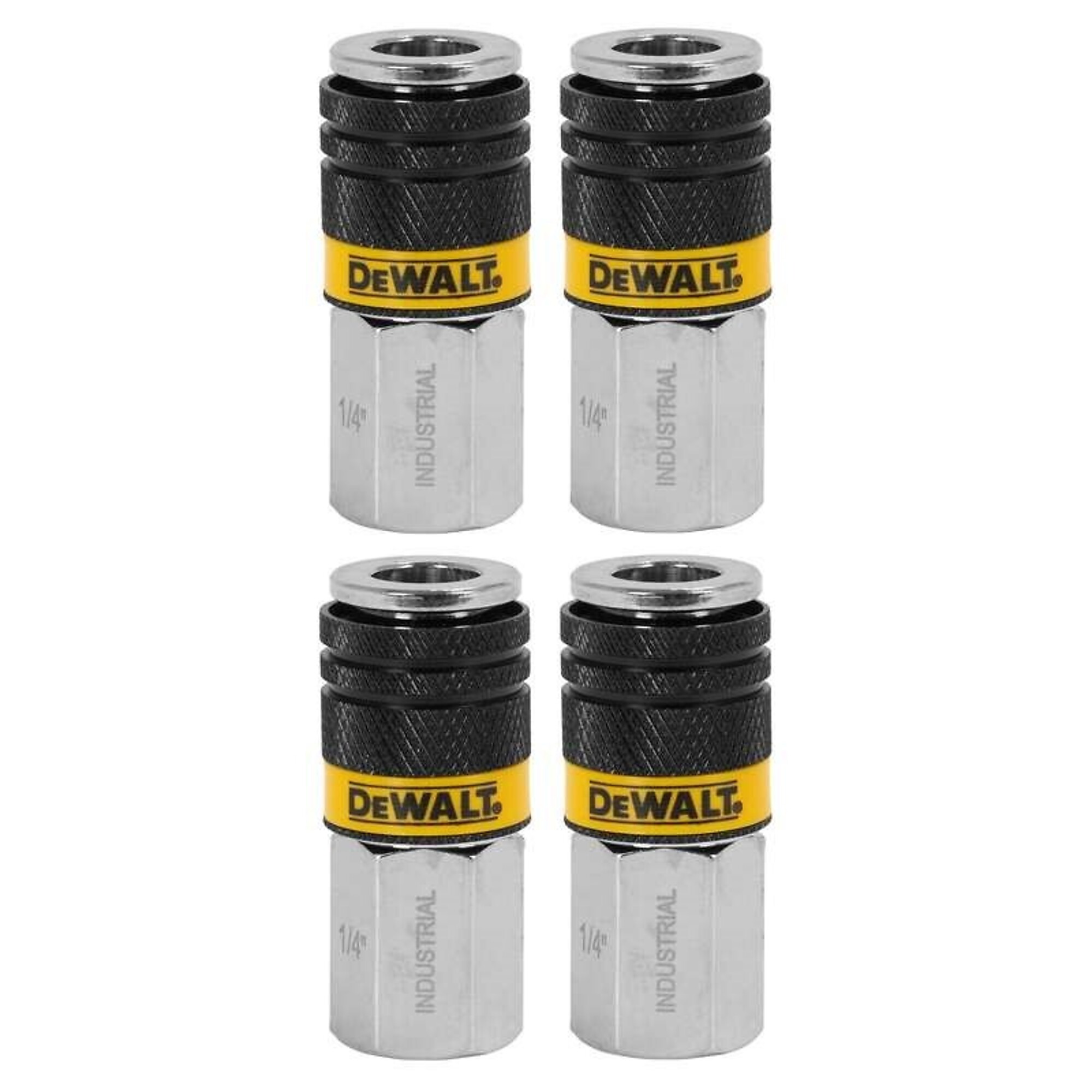 DEWALT, 4 Piece 1/4in. FNPT Industrial Couplers, Coupler Size 1/4 in, Model# DXCM036-0228