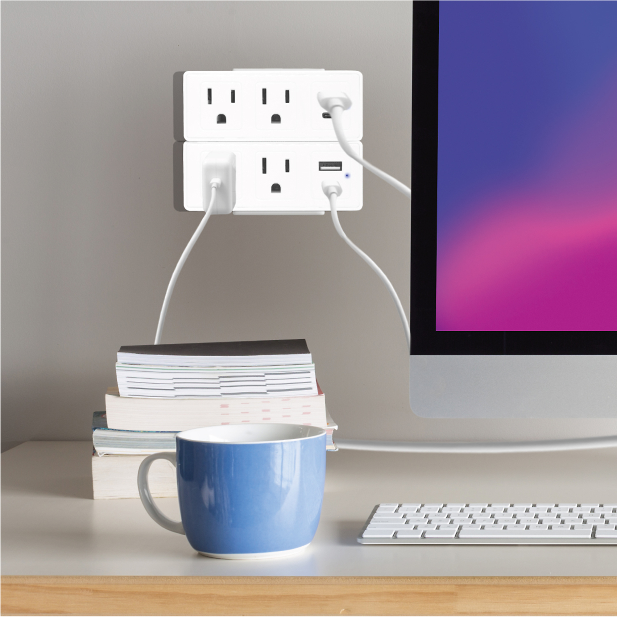 Lifeware, 2 Pack - CIAO Tech 2 Outlets USB + TYPE C - White, Model ...
