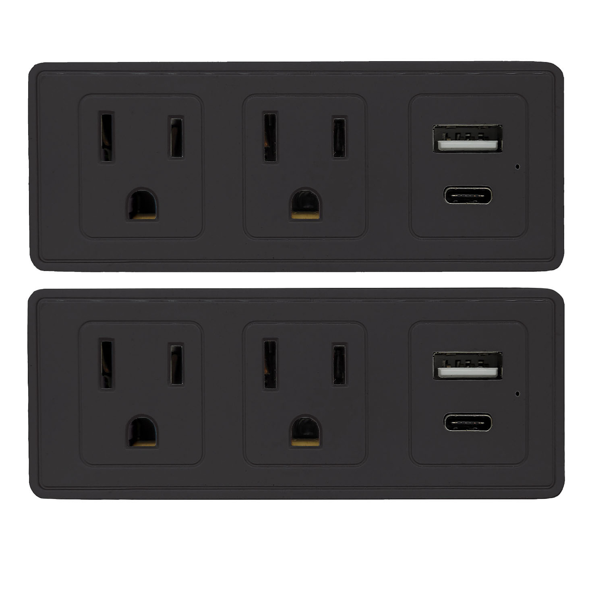 Lifeware, 2 Pack - CIAO Tech 2 Outlets USB + TYPE C - Black, Model# CPAT201-048