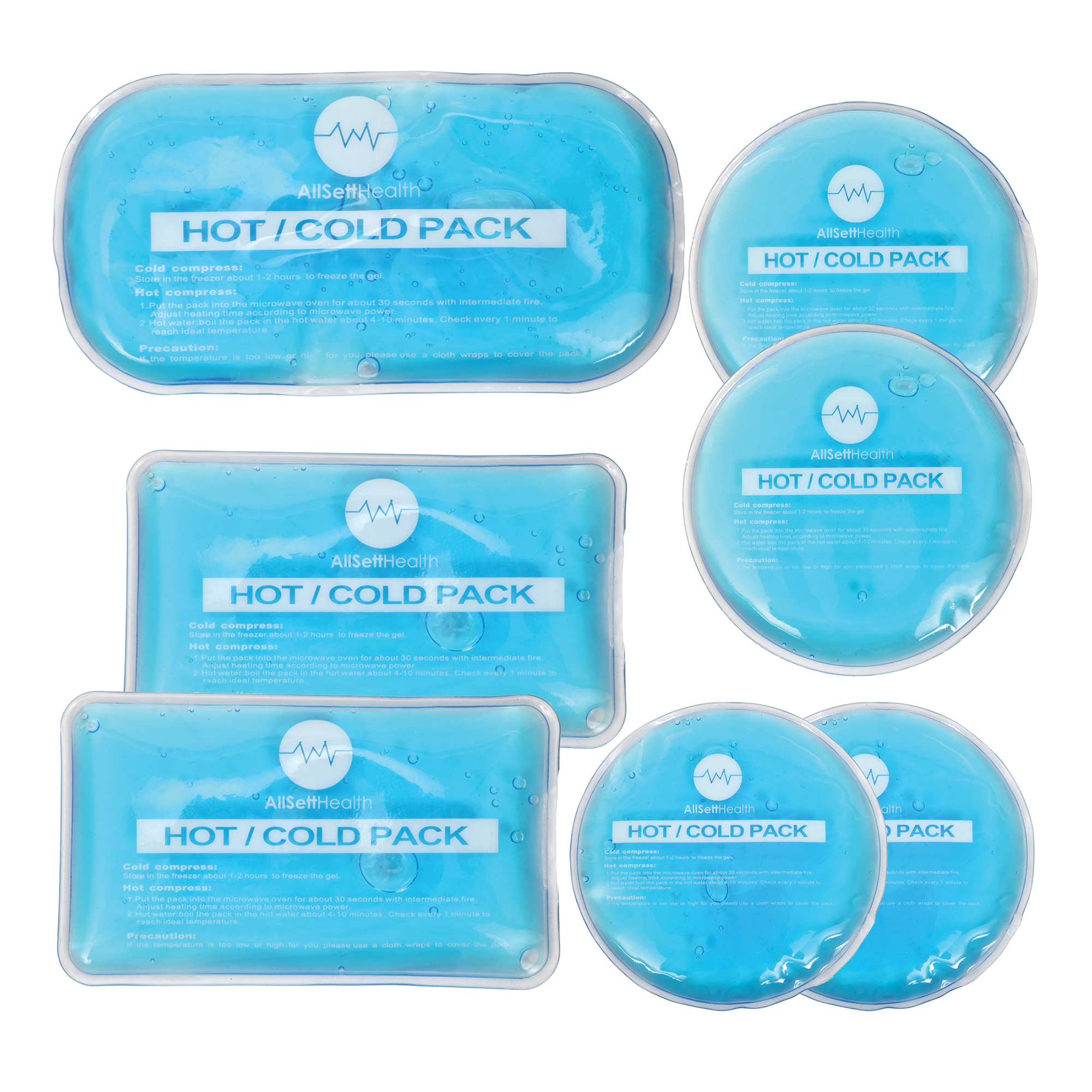 AllSett Health, Reusable Hot and Cold Gel Packs, Model# ASH082