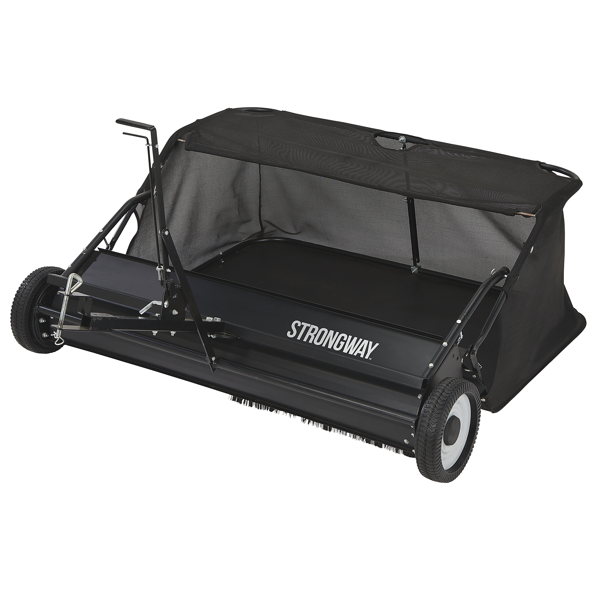 Strongway Tow-Behind Lawn Sweeper, 48in. Working Width, 14.5 cu. ft. Hopper Capacity