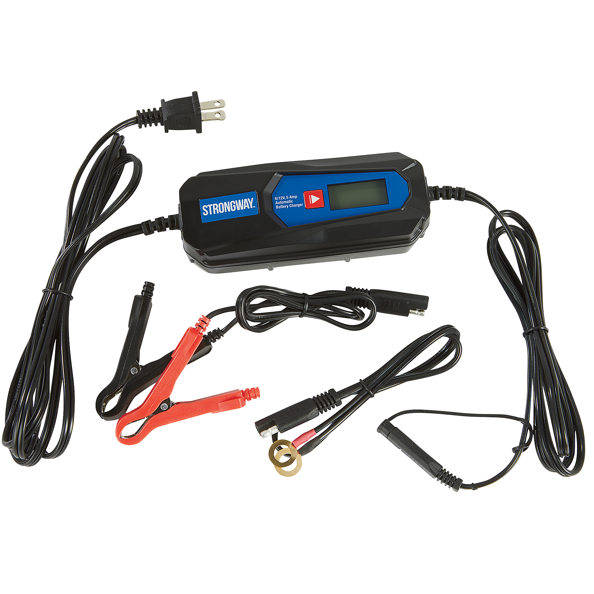 Strongway 6/12 Volt Smart Charger, 2.5/5 Amps