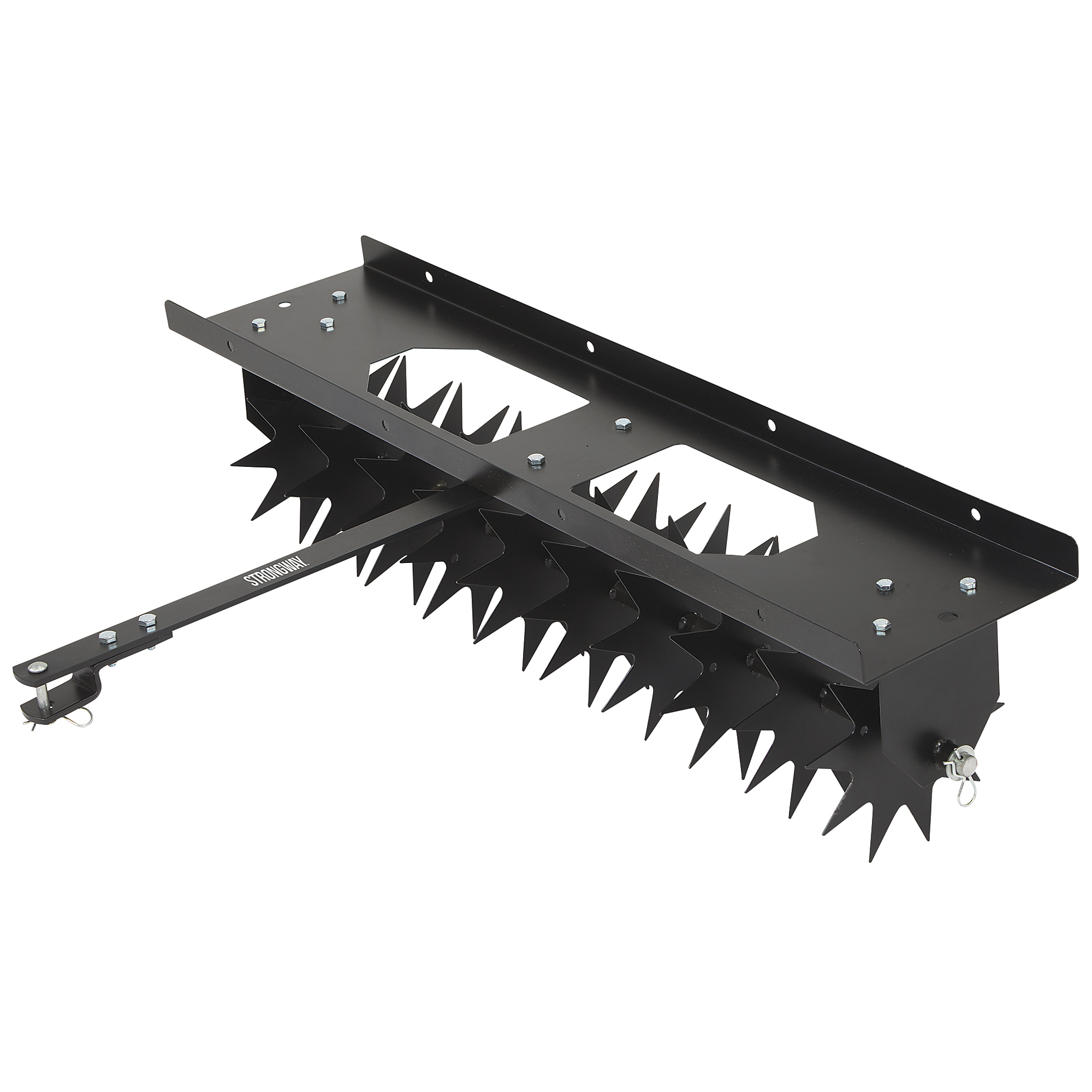 Strongway 40in. Spike Aerator, 14in. Drum, 8in. Dia. Spike Wheels