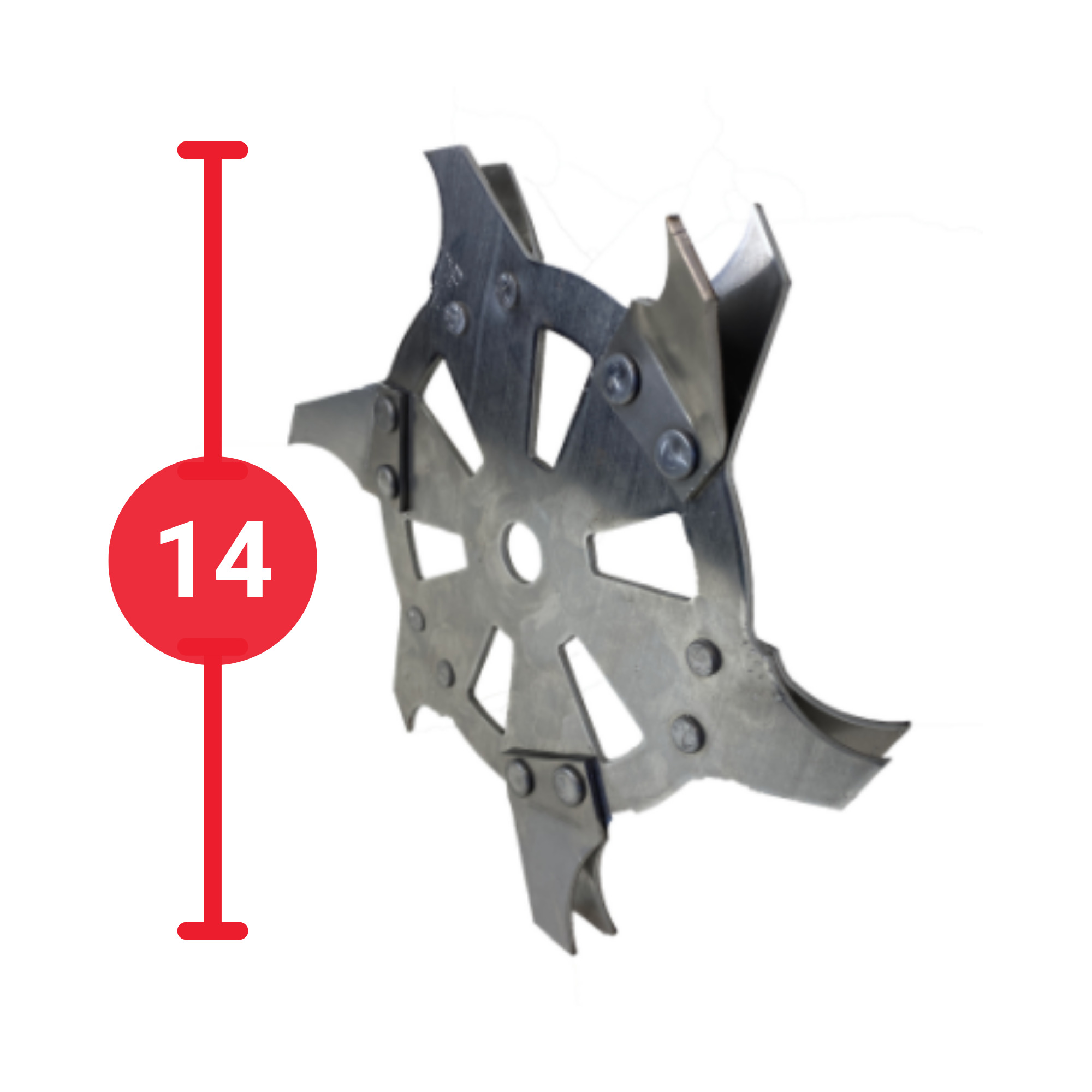 TrenchBadger Inc., 14in. Trencher, Digger, Excavator Badger Claw Blade, Use Singly, Model# TBP004-14