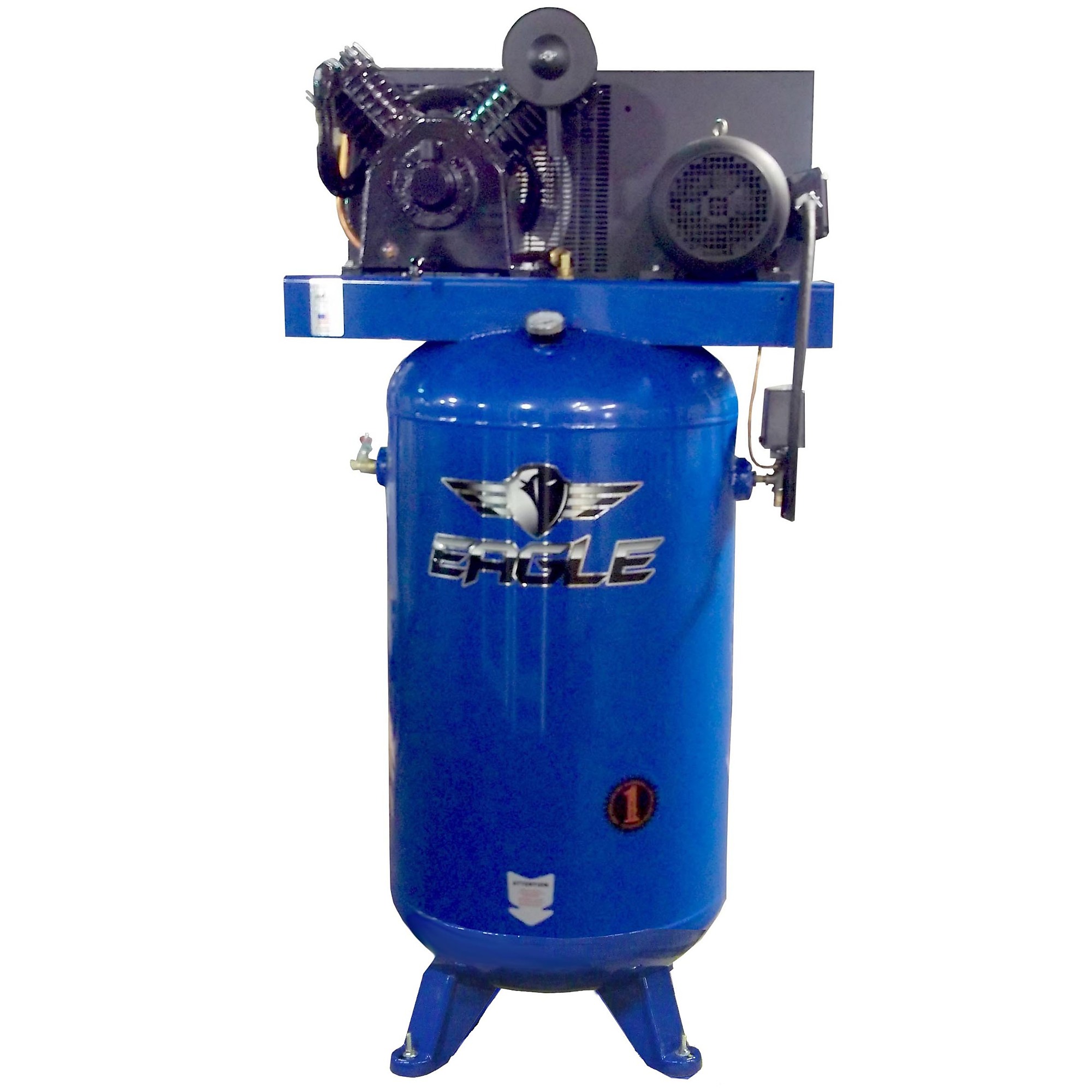 EAGLE, 80 Gallon 2 Stage Air Compressor, Horsepower 7.5 HP, Air Tank ...