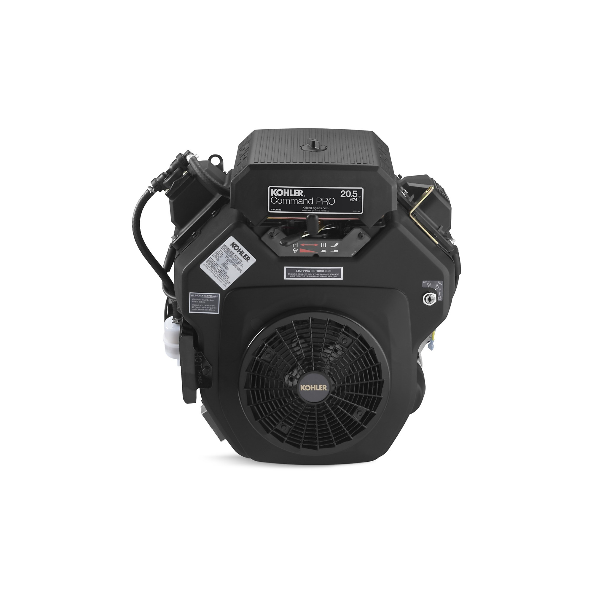 Kohler Electric Start Horizontal Engine - 20.5 HP, 674cc, Gasoline, 1 1/8in. Shaft Diameter, Model# PA-CH640-3264