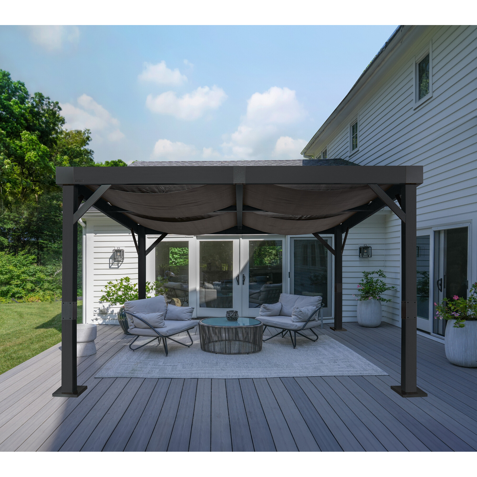 Sojag Havana Gazebo - 10ft. x 10ft., Aluminum Frame, Black, Rectangular, Model# 500-9169607