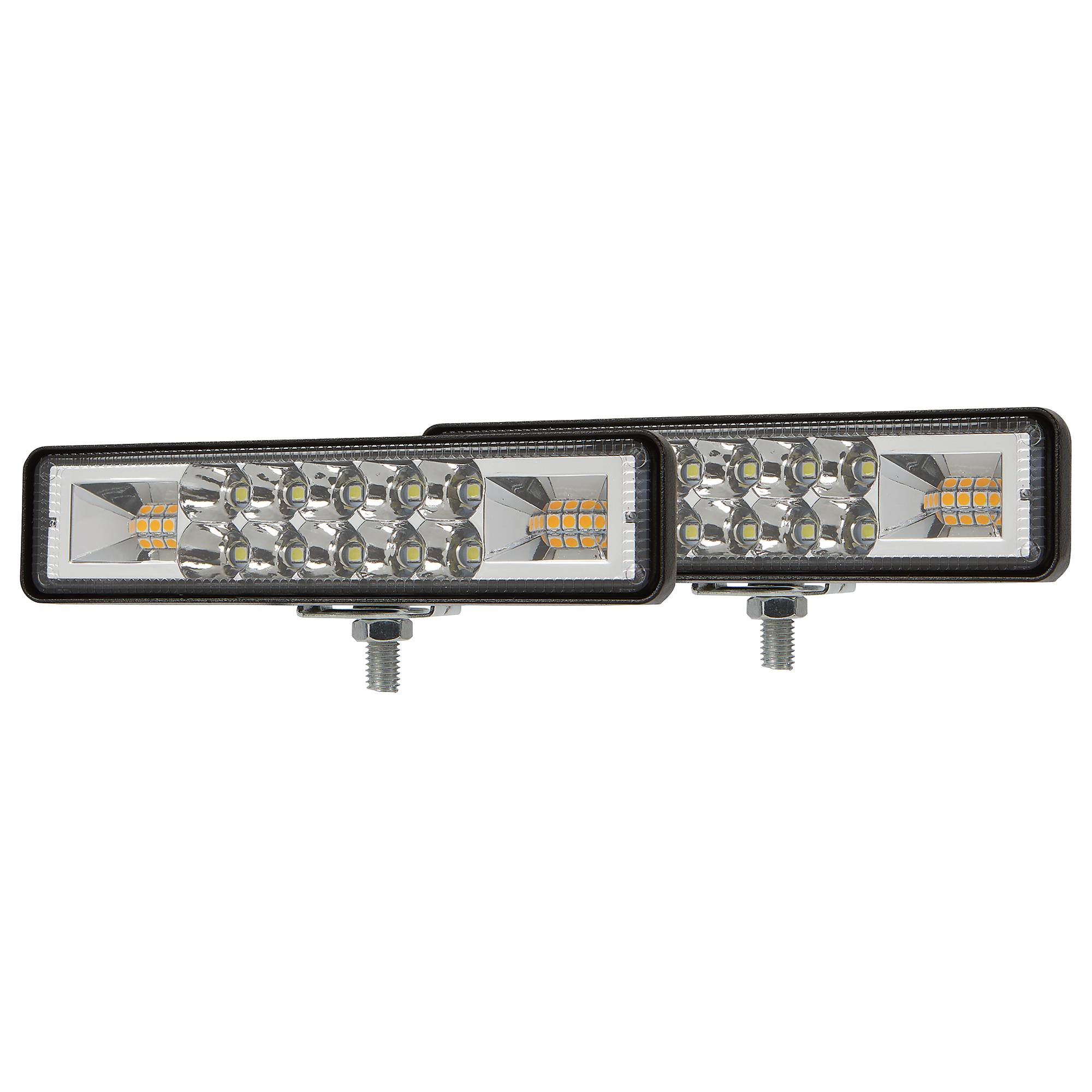 Ironton LED Truck Worklight, 6in., 1000 Lumens, Clear Lens, 2-Pack