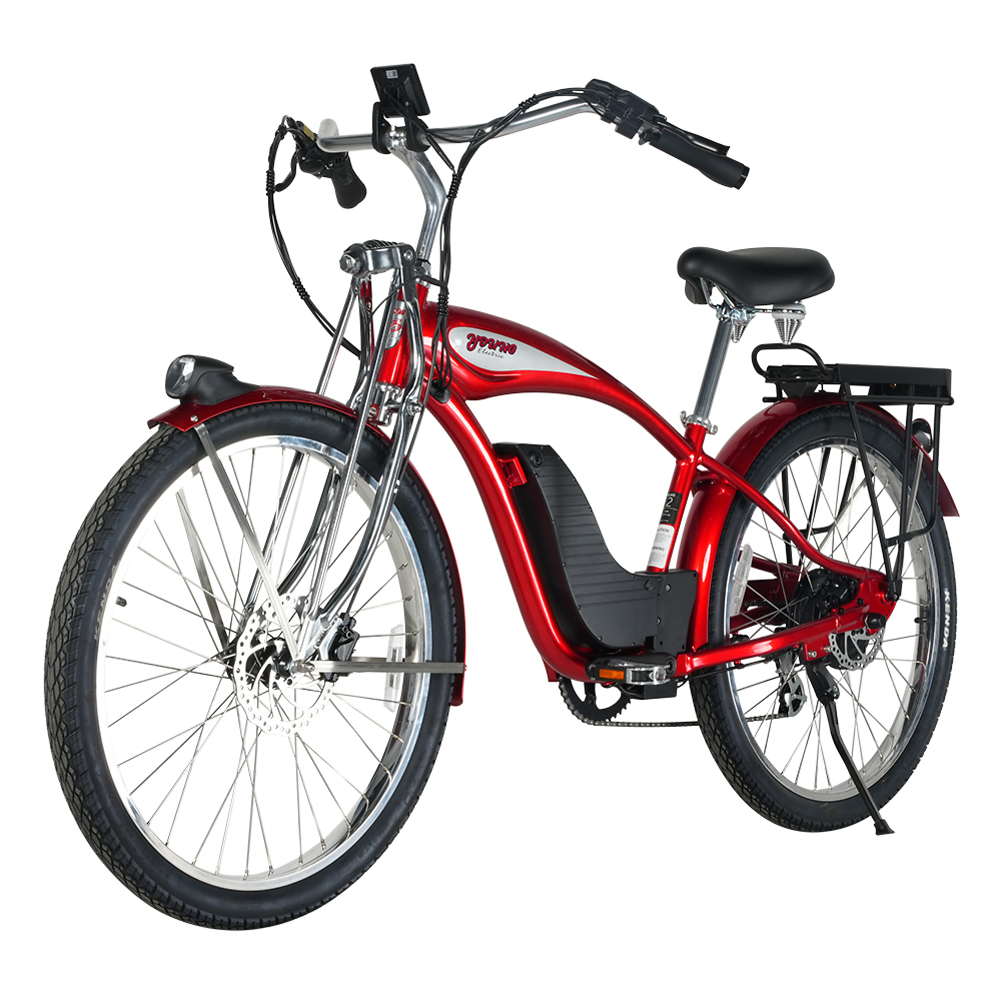 Young Electric E-Classic Cruiser — Red, 20 MPH Max Speed, 310-Lb. Capacity