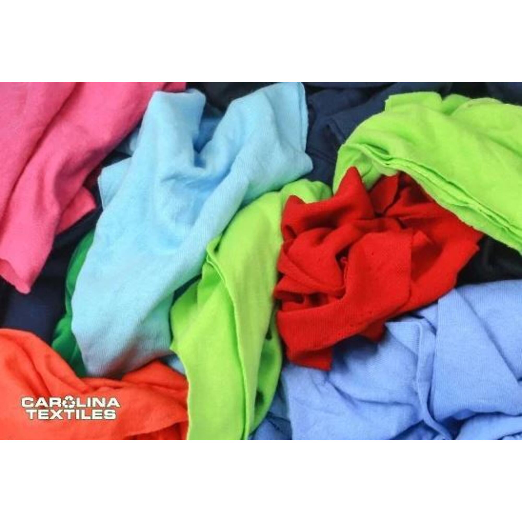 Carolina Textiles Colored Knit Rags, 15in.L, Cotton, 50-Lb. 350-Count Pkg., Model# N401-50