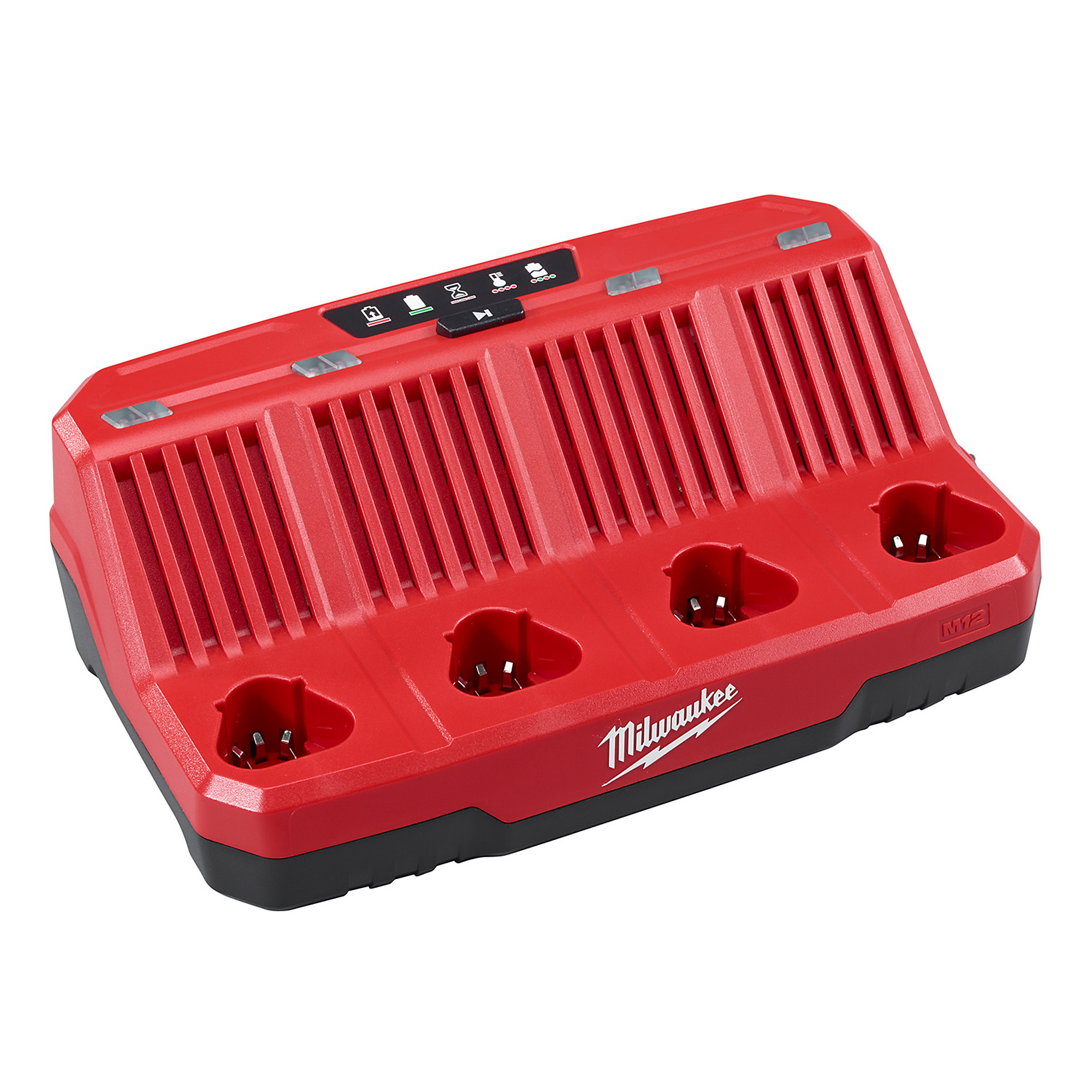 Milwaukee M12 Four Bay Sequential Charger, 12 Volt Lithium-Ion Battery, Model# 48-59-1204