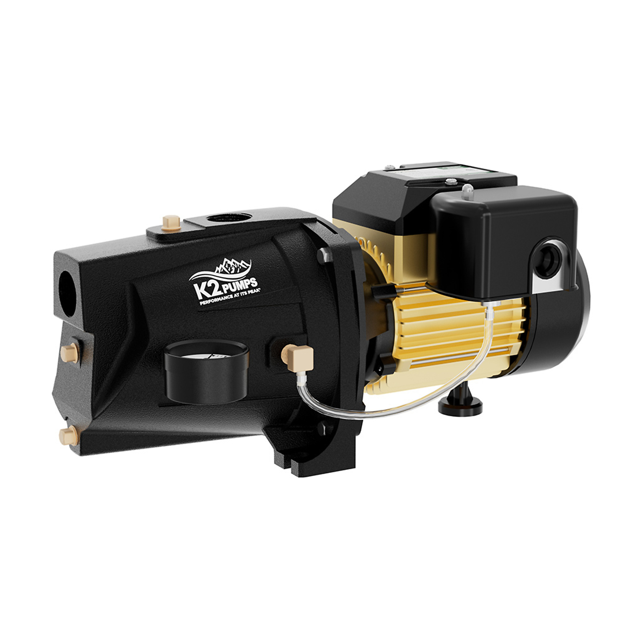 K2 3/4 HP Cast Iron Shallow Well Jet Pump, Max. Flow 552 GPH, Port Size 1 in, Model# WPS07502K