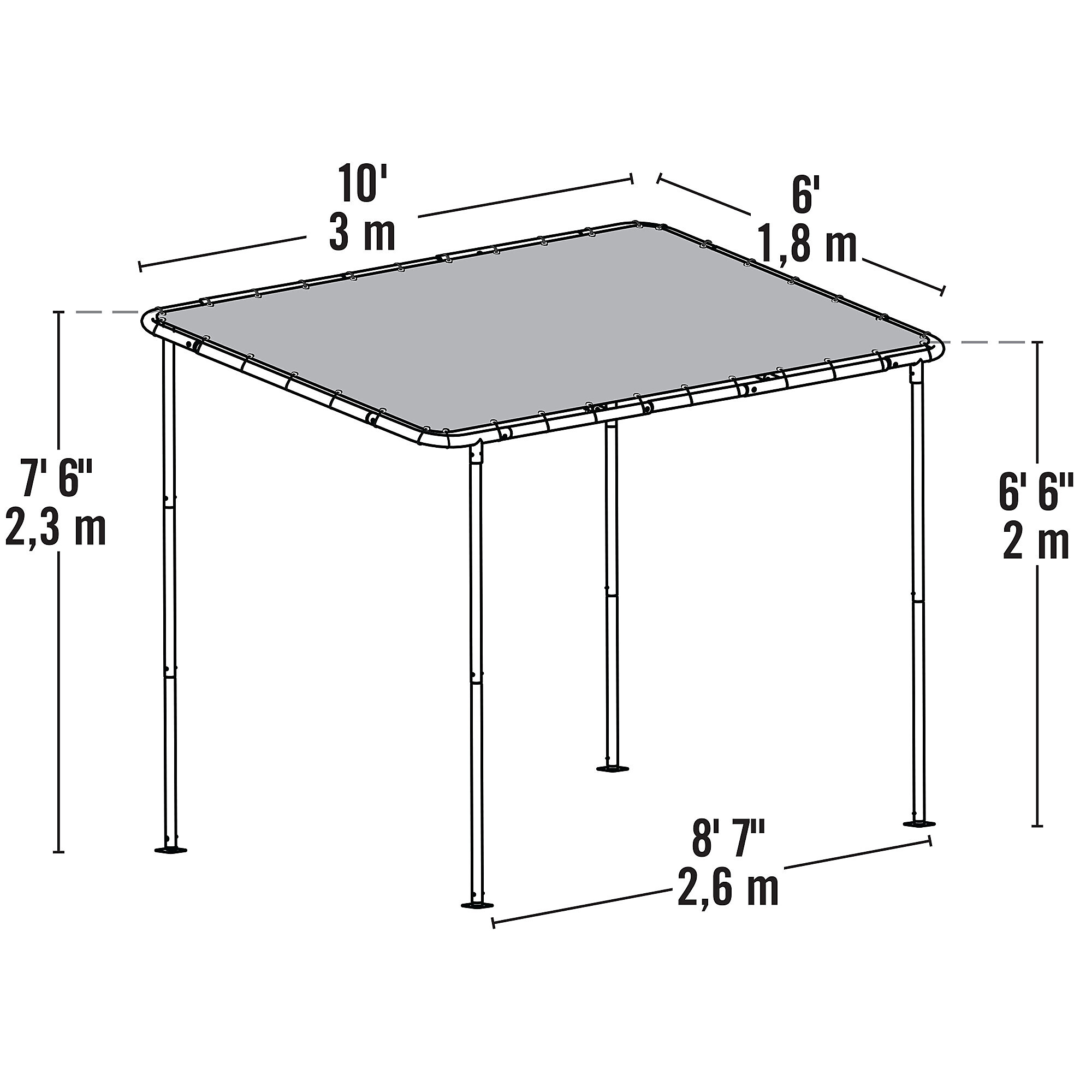 ShelterLogic Solano Gazebo Canopy - 10ft. x 6ft., Polyester, Tan, Model#  22516 | Northern Tool