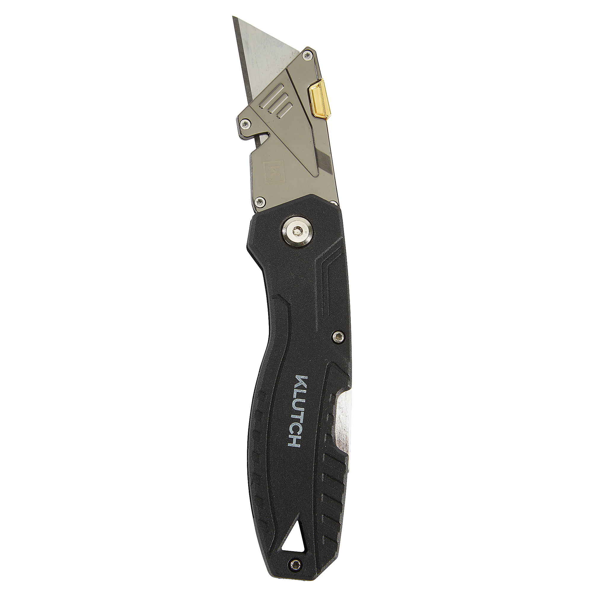 Klutch 6-7/8in. Folding Utility Knife with Aluminum Handle and 3 Blades