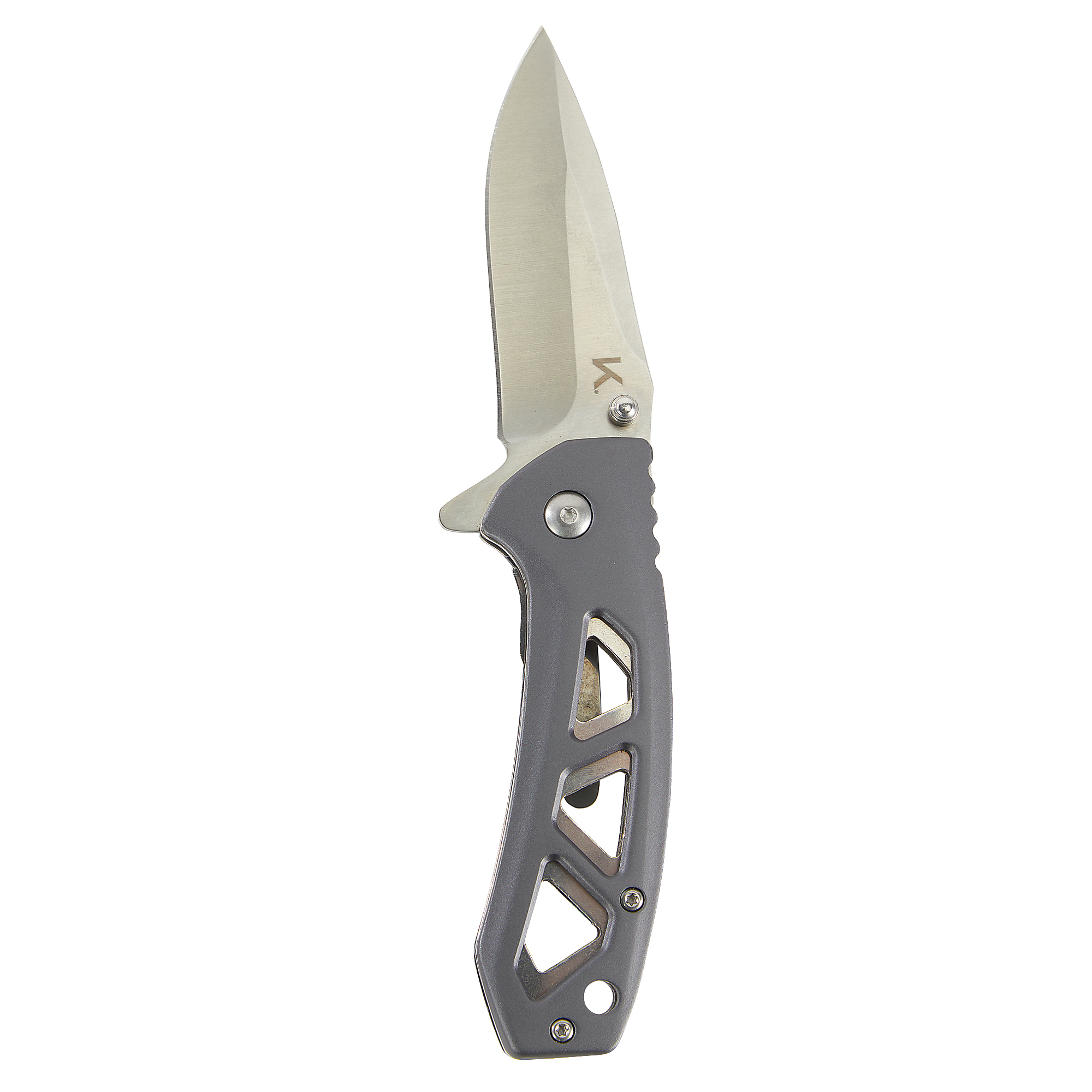 Klutch 6-7/8in. Folding Knife, 3.125in. Blade, 3.75in.L Aluminum Handle