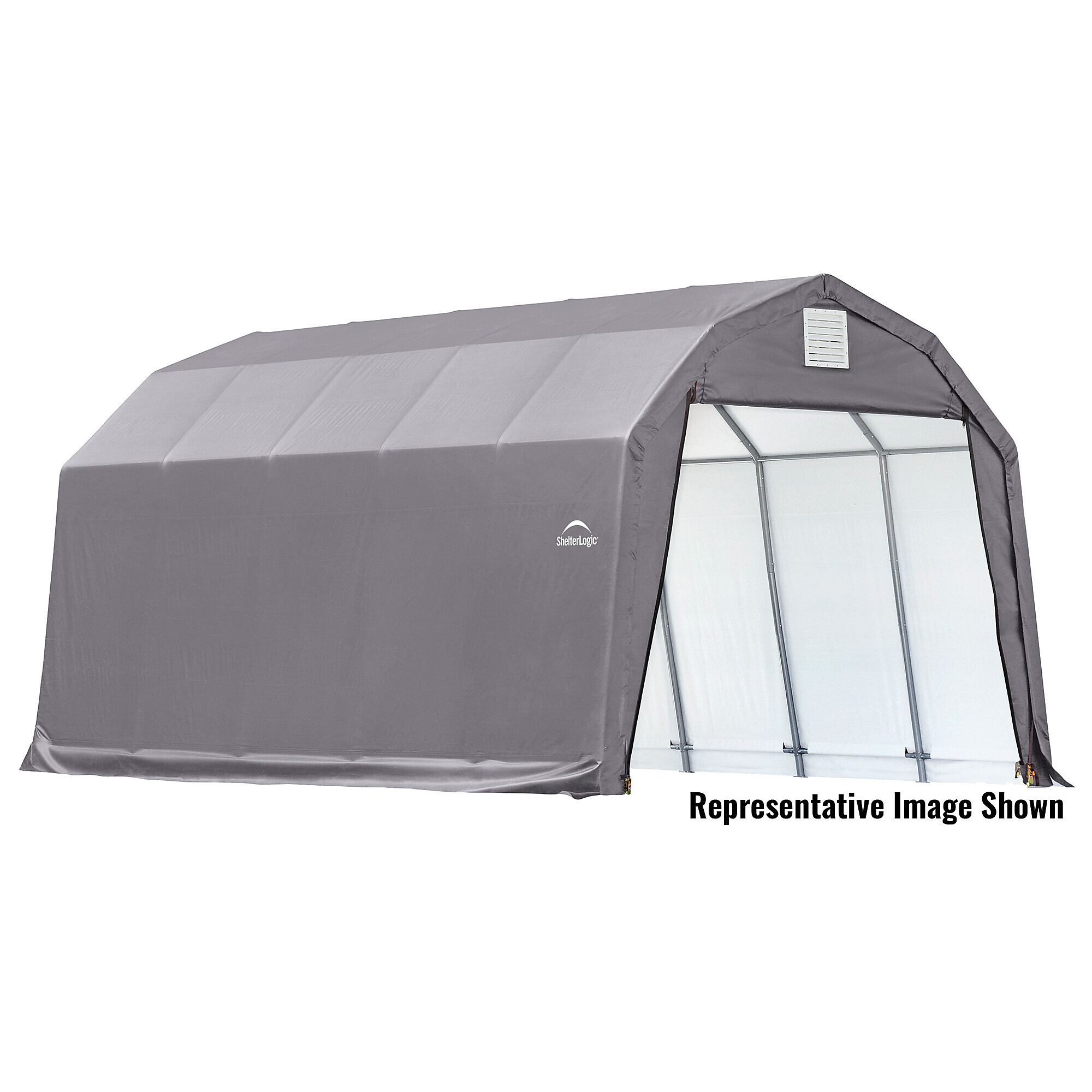 ShelterLogic ShelterCoat Garage - 12ft. x 24ft., Powder-Coated Steel Frame, UV-Treated Polyethylene Cover, Model# 97153
