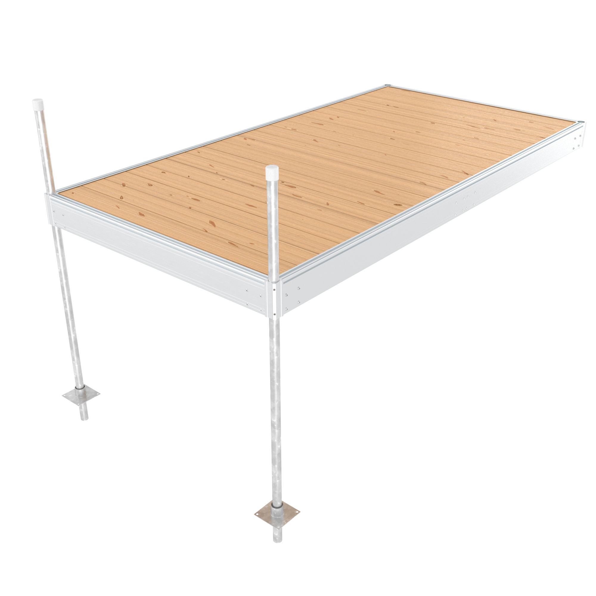 Multinautic, QPF-495 Aluminum Stationary Dock Kit w/Cedar Decking, Length 116 in, Width 60 in, Model# 21577