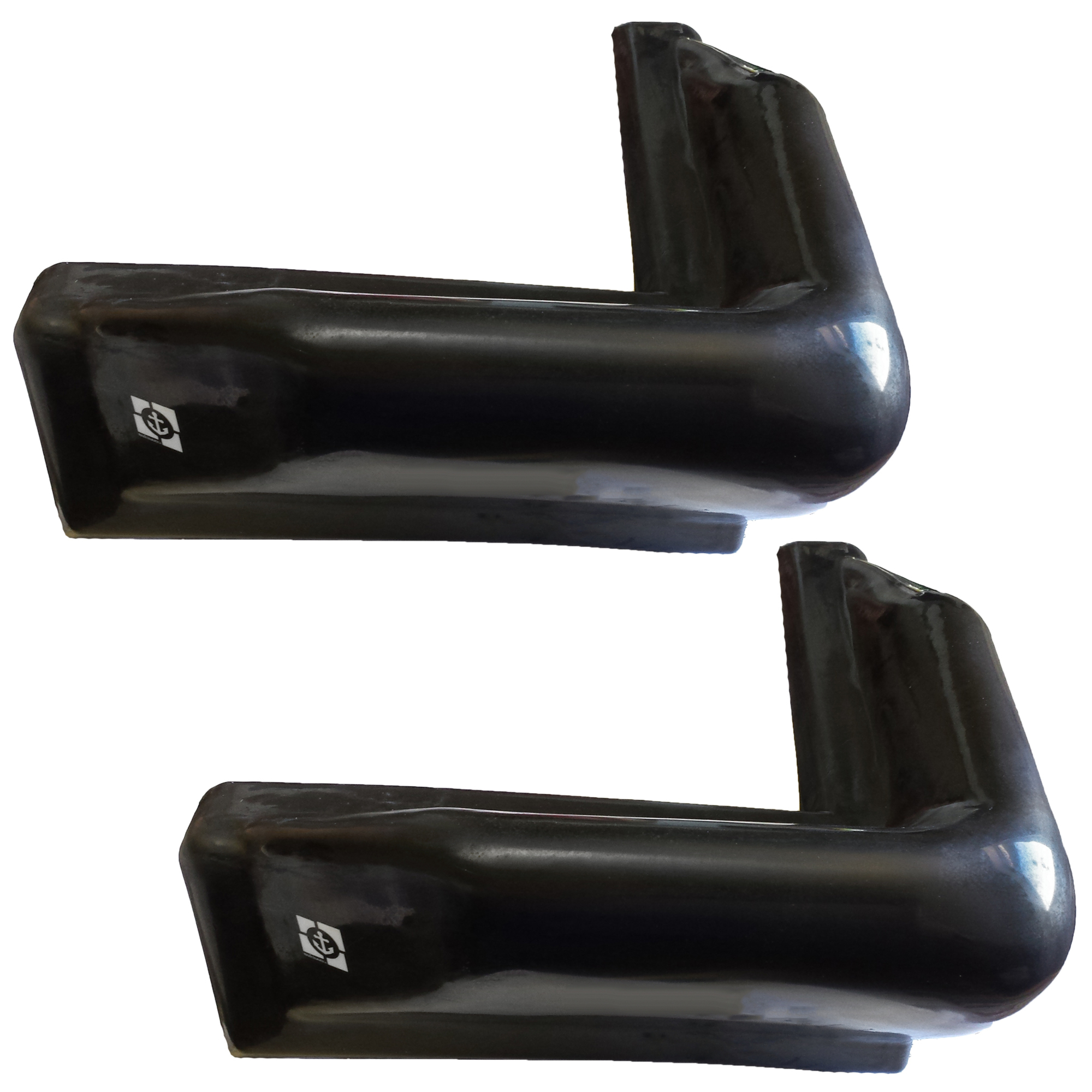 Multinautic, Pair Of PVC Dock Corner Bumpers, Black, Length 10 in, Width 10 in, Model# 15041