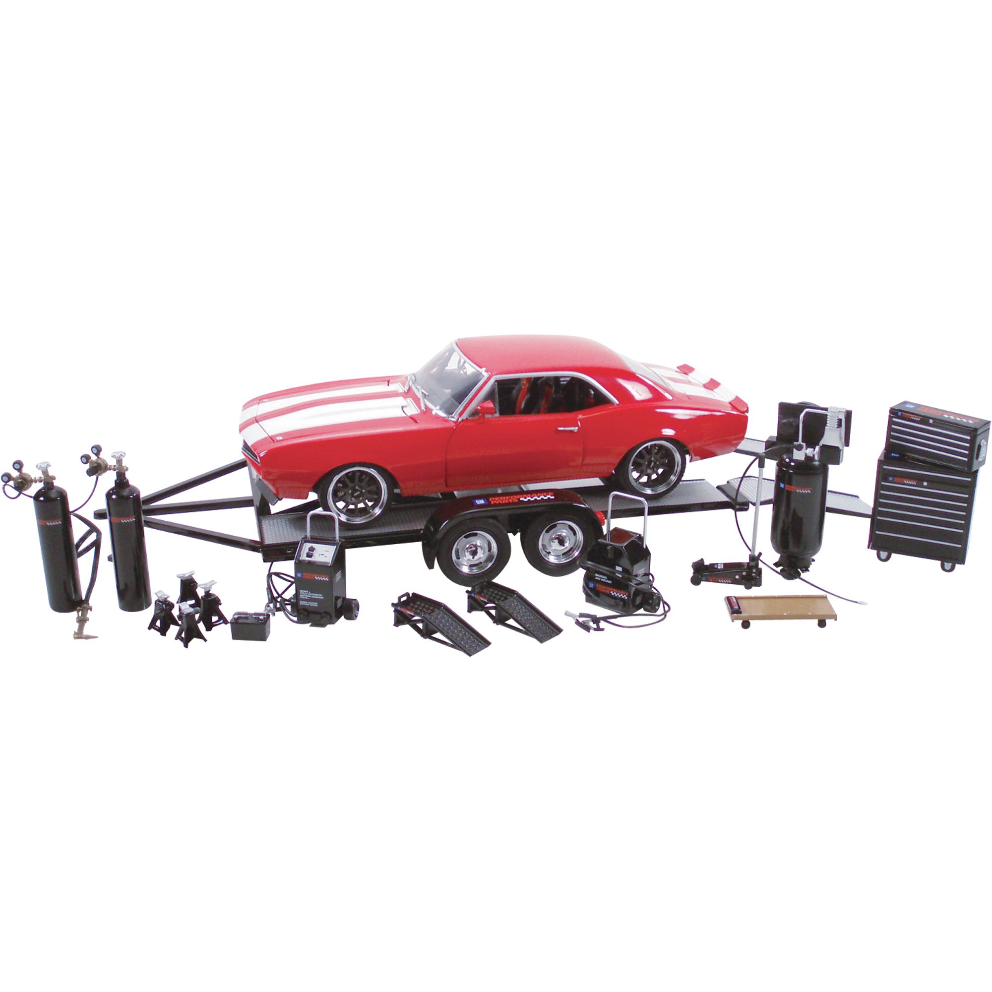 Die-Cast 1:18 Scale GM Logo Trailer and Tool Accessory Kit — Model