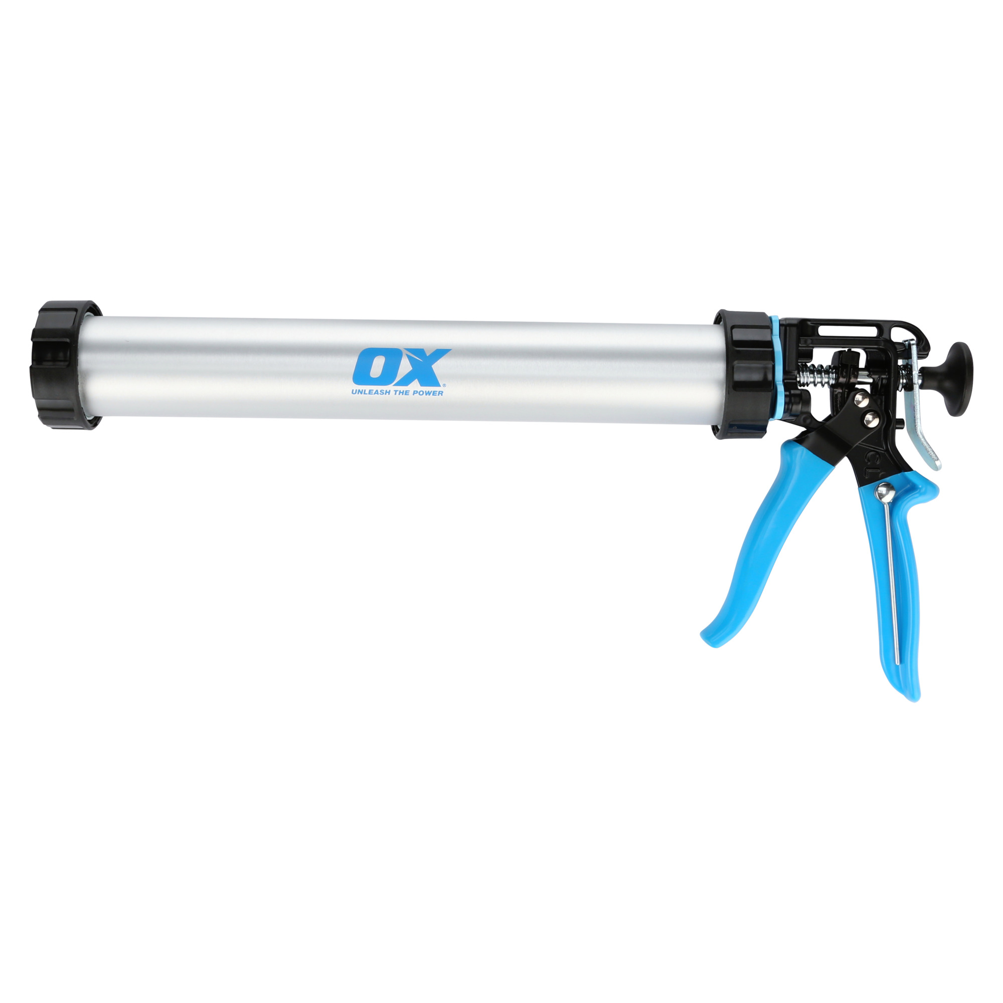 OX Tools Pro Dual Thrust 20-Ounce Sausage Gun – 600ml Caulk & Adhesive Dispenser With Switchable 12:1 And 24:1 Thrust Ratios