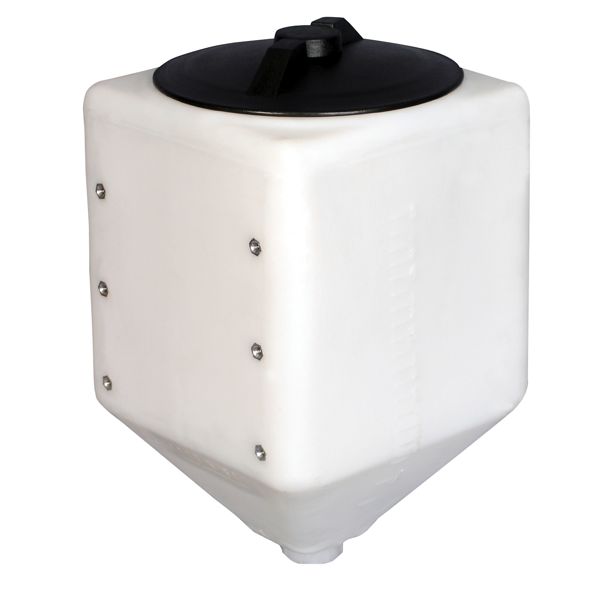 Norwesco, 10 Gallon Square Total Drain Tank, Max. Capacity 10 Gal, Max. PSI 0 Material Polyethylene, Model# 42351-DS