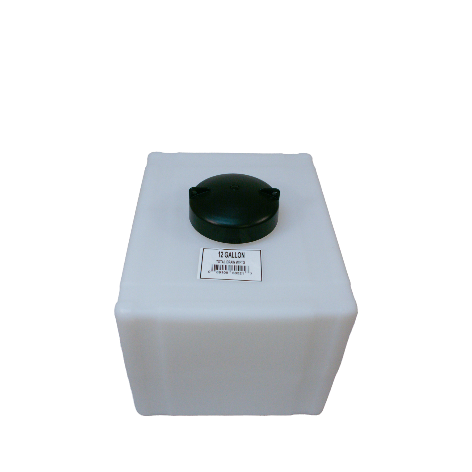 Norwesco, 12 Gallon Total Drain Tank, Max. Capacity 12 Gal, Max. PSI 0 Material Polyethylene, Model# 60521-DS