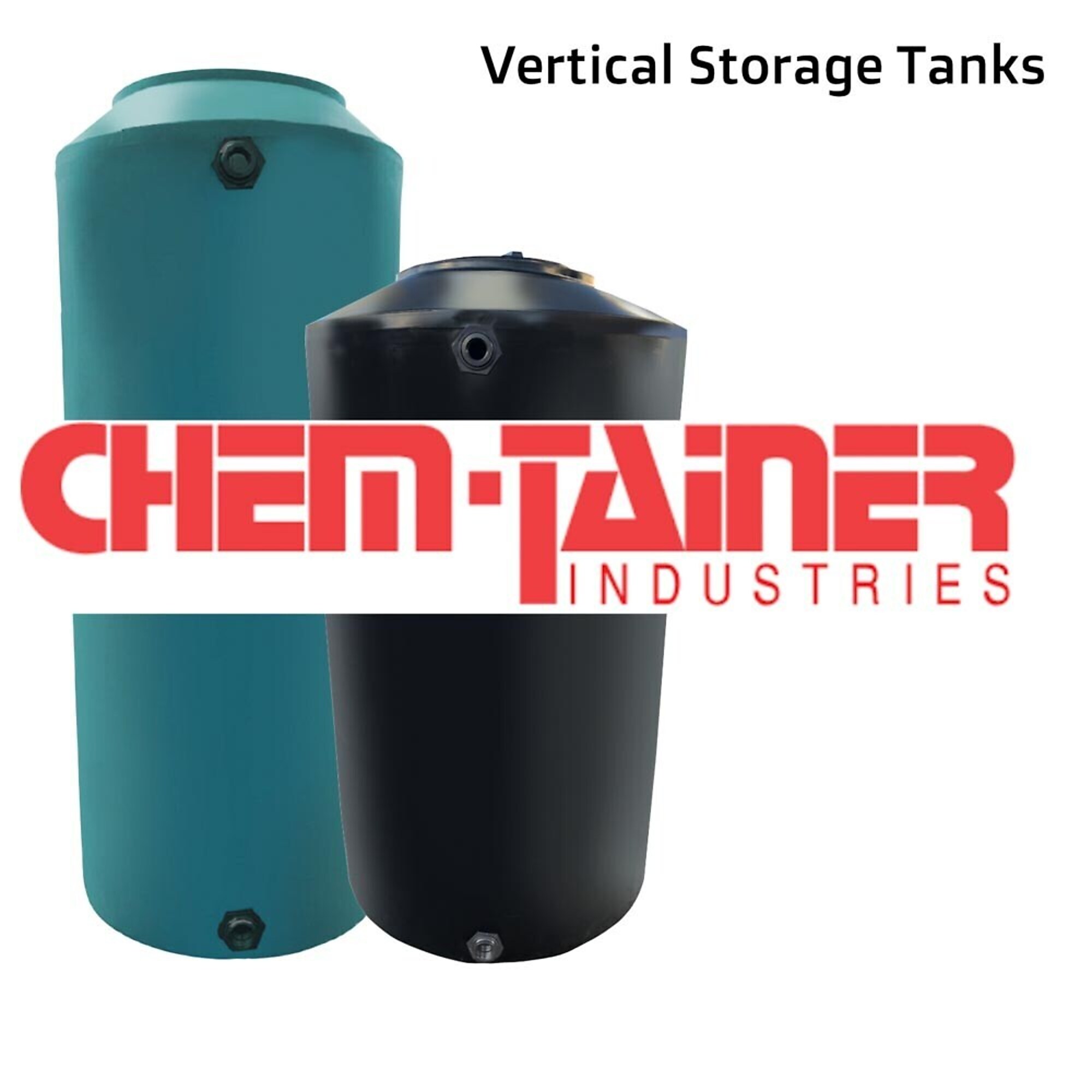 ChemTainer, 300 Gal. Green Vertical Water, Max. Capacity 300 Gal, Max