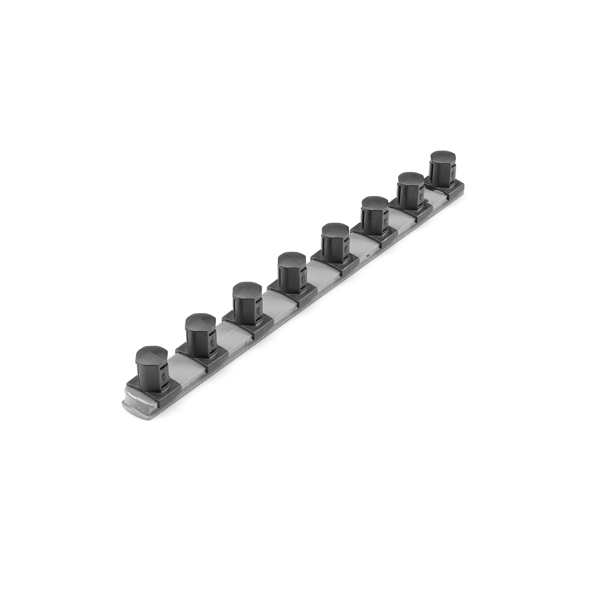 TEKTON 3/4 Inch Drive x 13 Inch Socket Rail, 8 Clips (Gray) | OSR32308