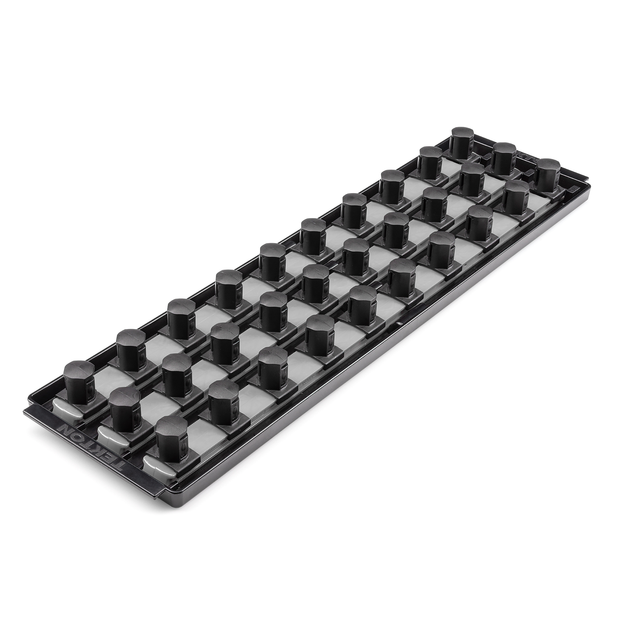 Tekton, 3/8in. Dr 3RL Socket Organizer Set, Bk  60-Tool , Drive Size 3/8 In, Socket Size 3 8 In Socket Size Multiple In Pieces Qty 60 Model Ost17260 6119660