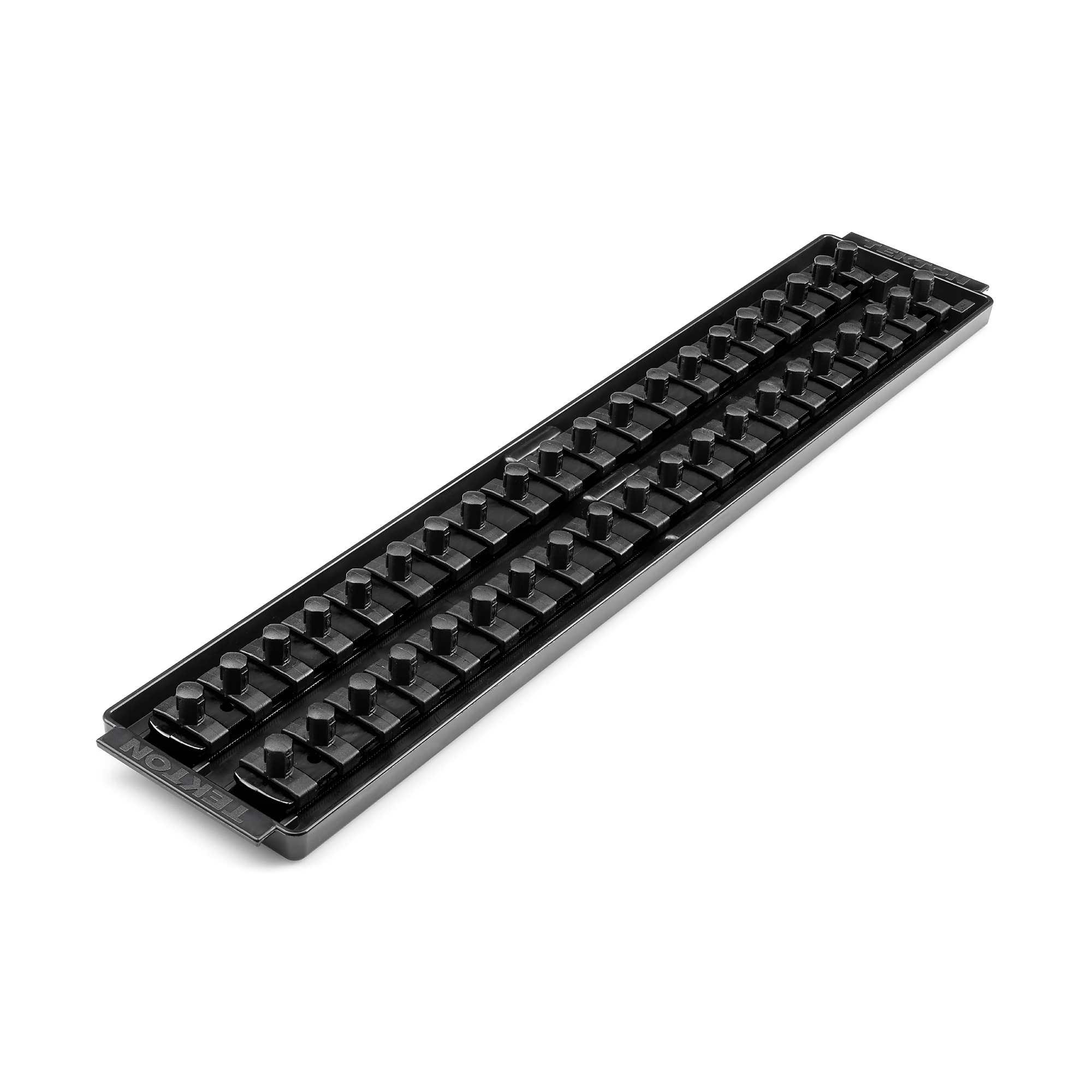 TEKTON 3/8 Inch Drive 2-Rail Socket Organizer Set, Black (40-Tool) | OST13240