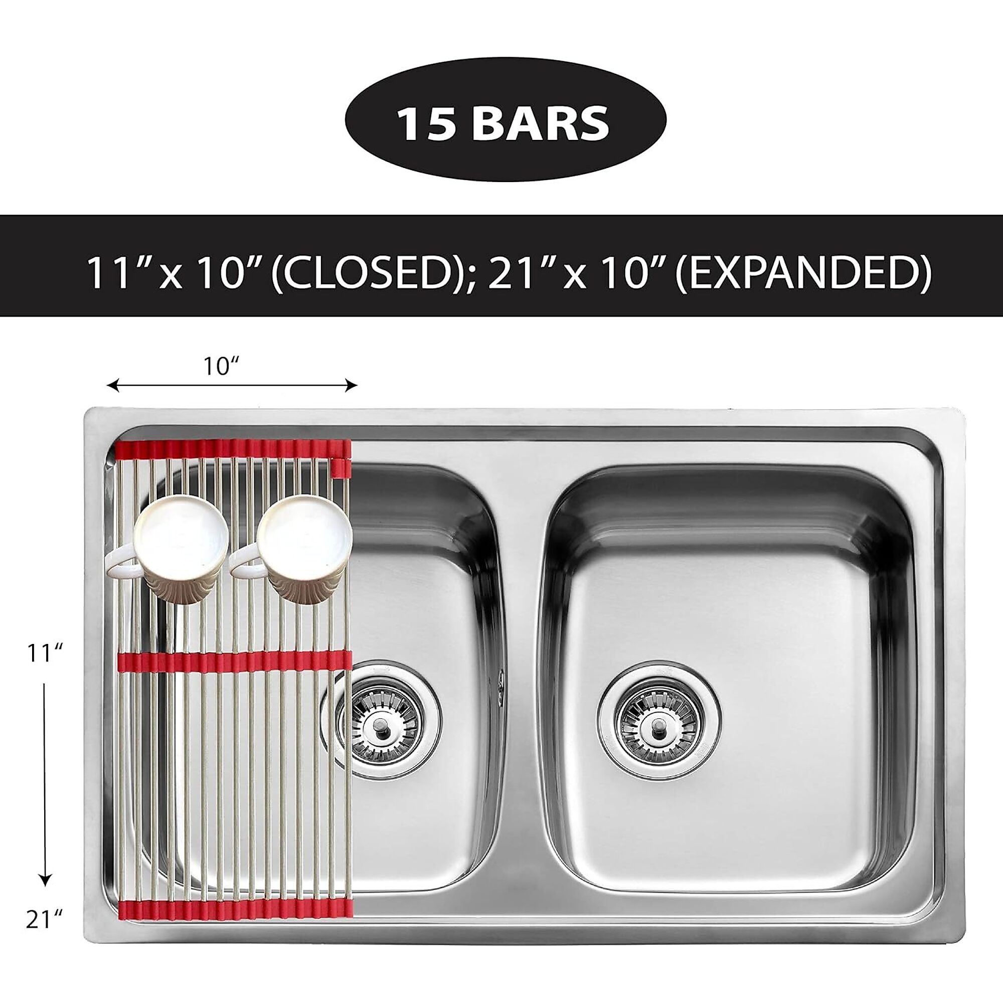 Total Tools Rack Total Rack Multifunctional Kitchen Rack, Expands 10in.–21in., Model ...