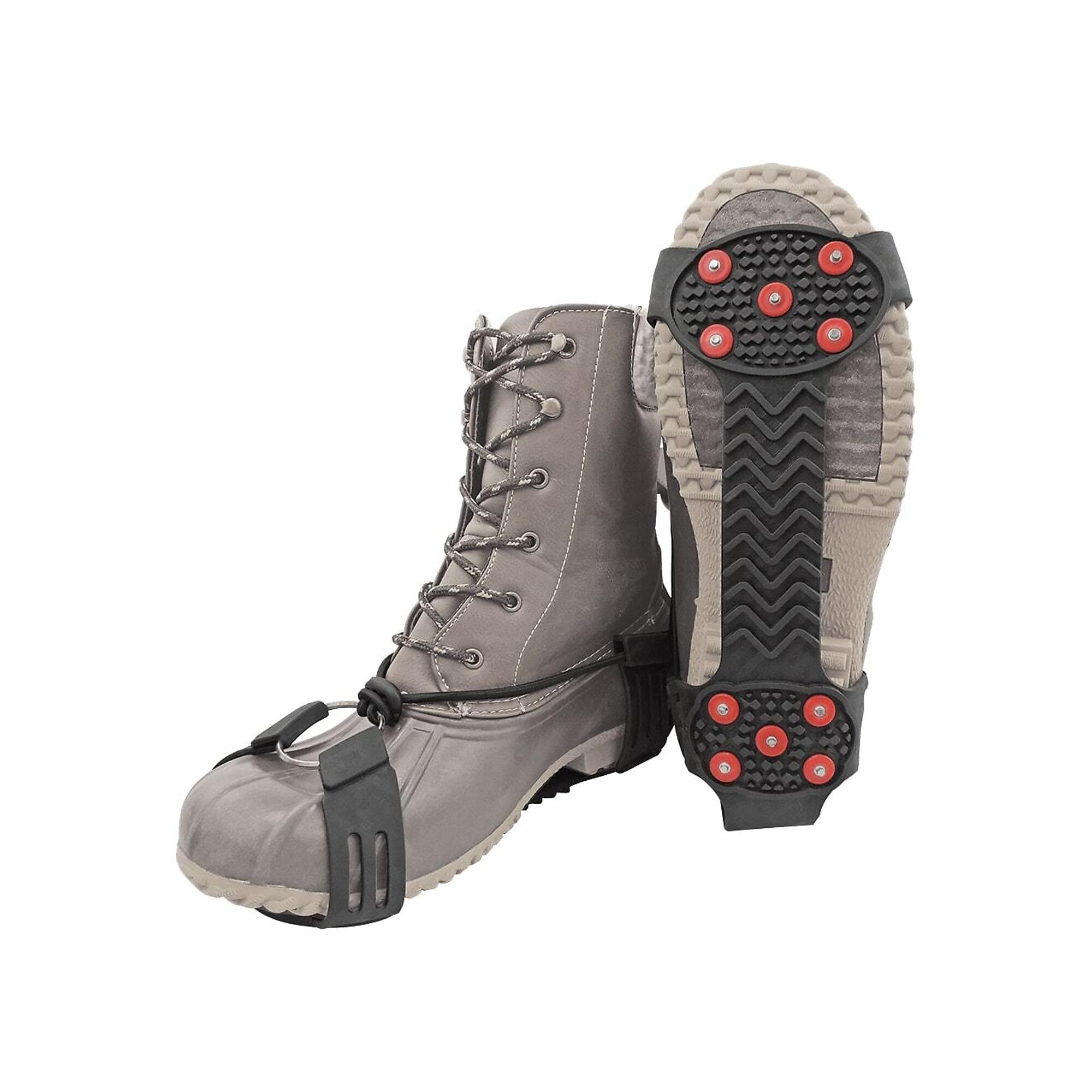 Global Glove Ice Gripster™, Adjustable Anti-Slip Cleats w/ Carbon Steel Studs - 1 Pair, Size L, Model# ITR3610-L