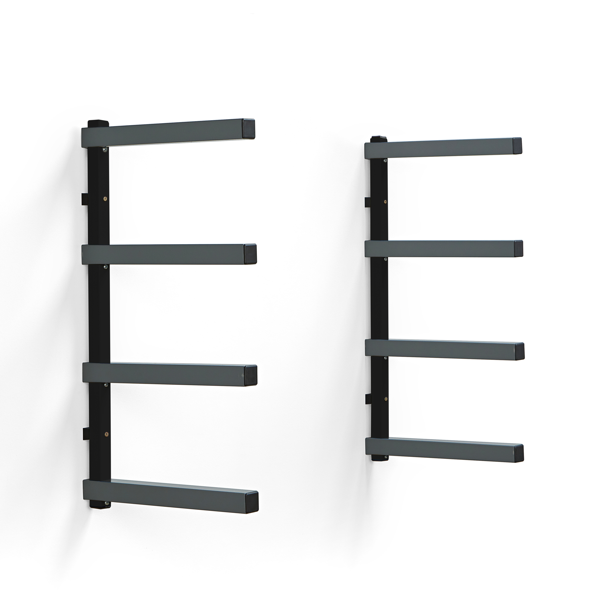 BORA, Wood Rack 4 Tier - Gray/Black, Capacity 440 lb, Model# PBR-004B