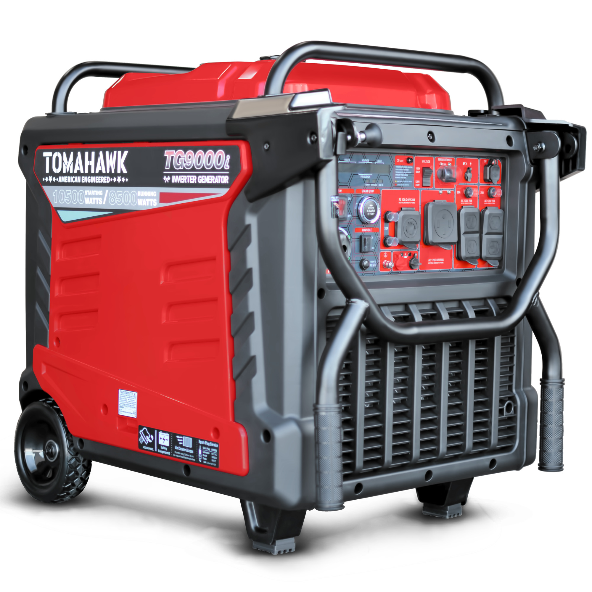 Tomahawk, 9000 Watt Inverter Generator, Surge Watts 10500 Rated Watts