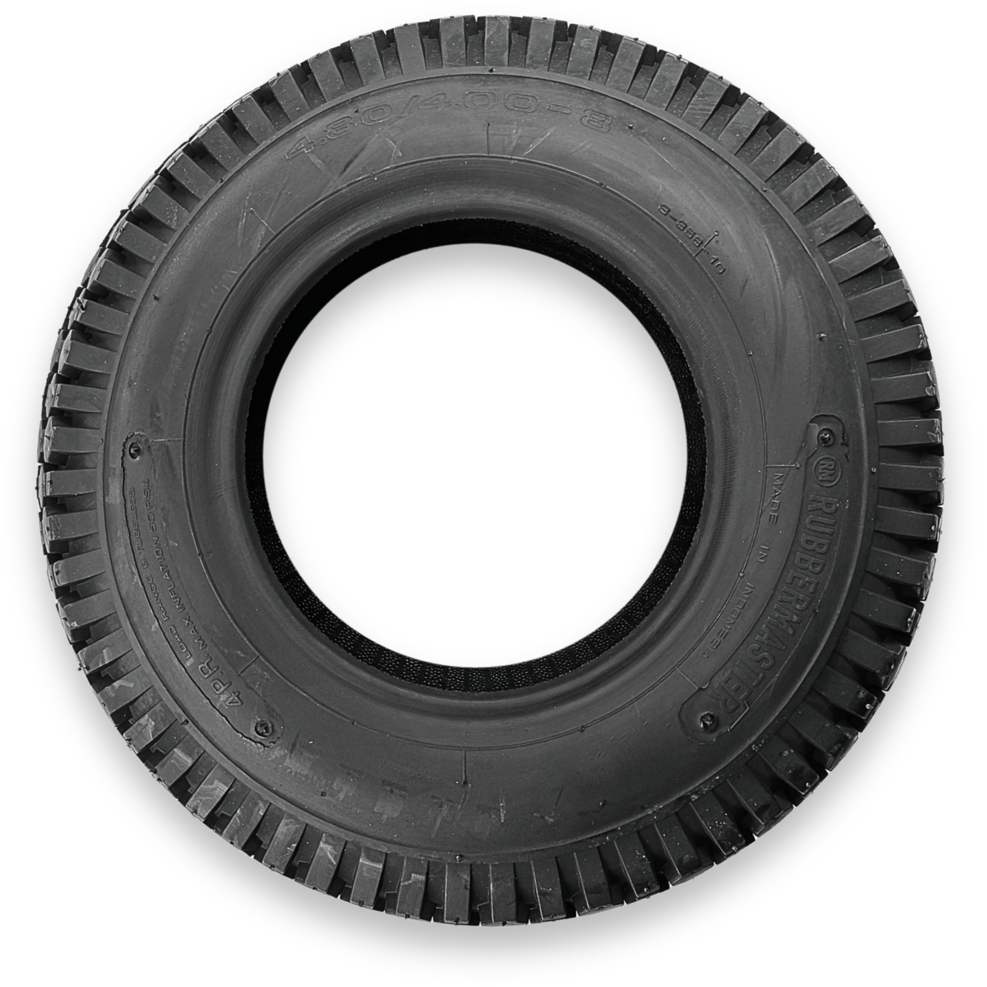 RubberMaster, Stud 4 Ply Utility Tires 4.80/4.00-8 Tire Diameter 16.22 in, Model# 450273