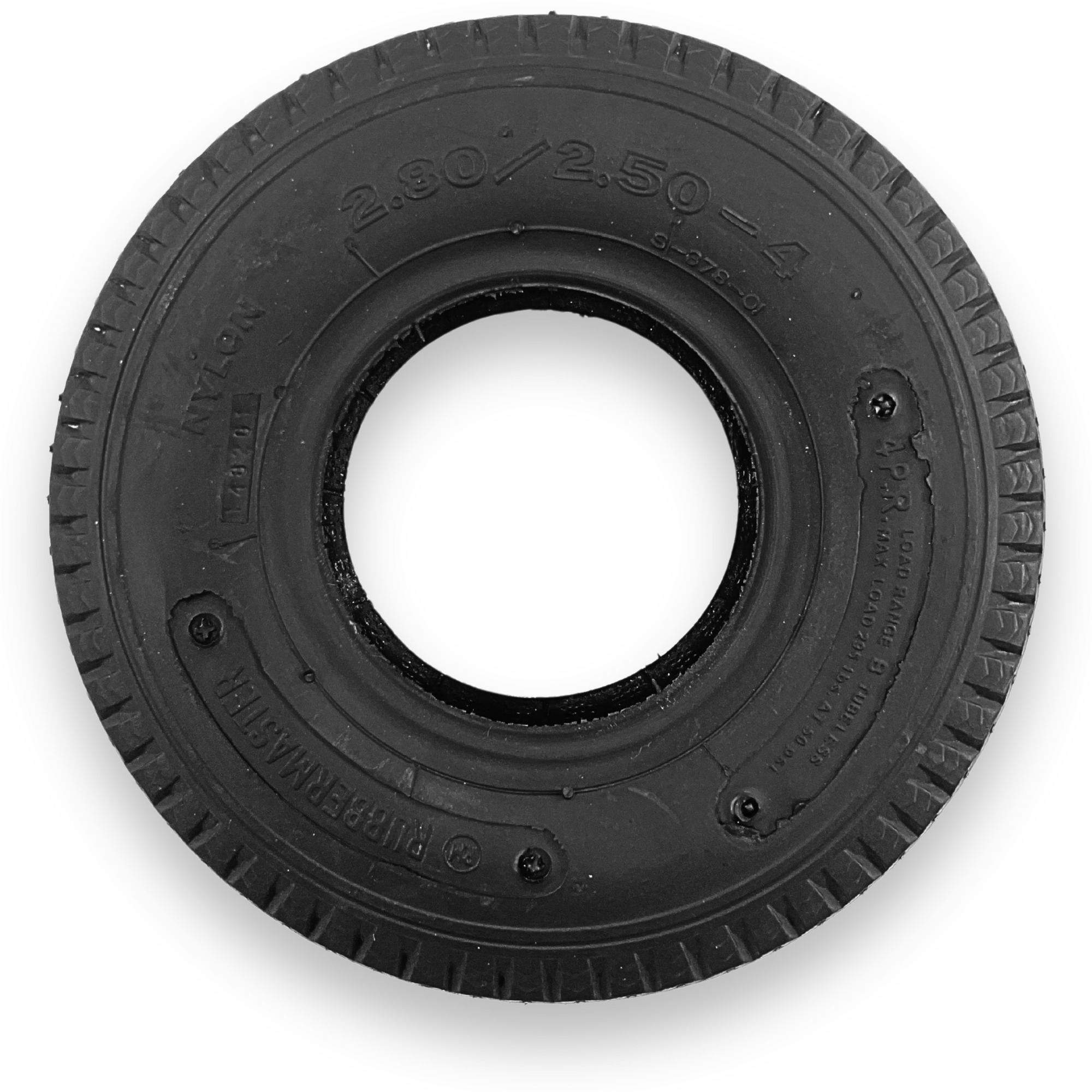 RubberMaster, Sawtooth 4 Ply Utility Tire - 2.80/2.50-4 Tire Diameter 9 in, Model# 450011