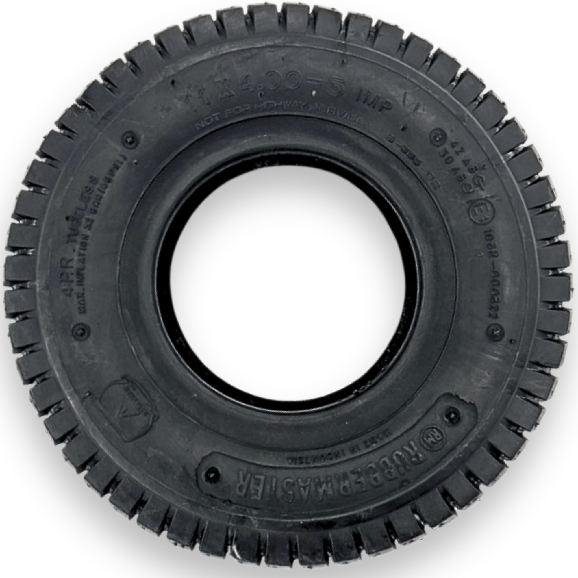 RubberMaster, 4 Ply Turf Tire 11x4.00-5 Tire Diameter 11.34 in, Model# 450050