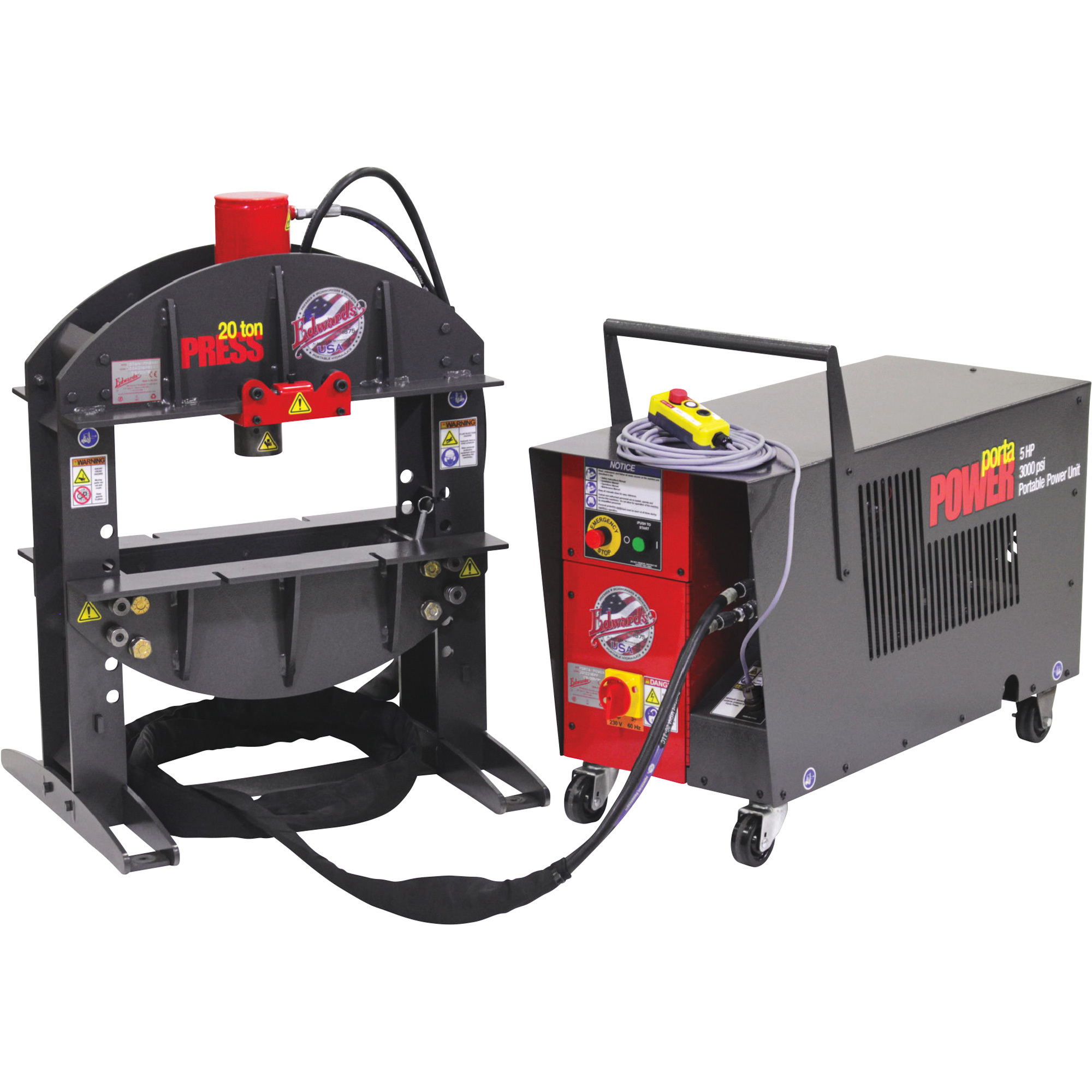 Edwards 20-Ton Shop Press, 3-Phase, 460 Volt, Model# HAT2030