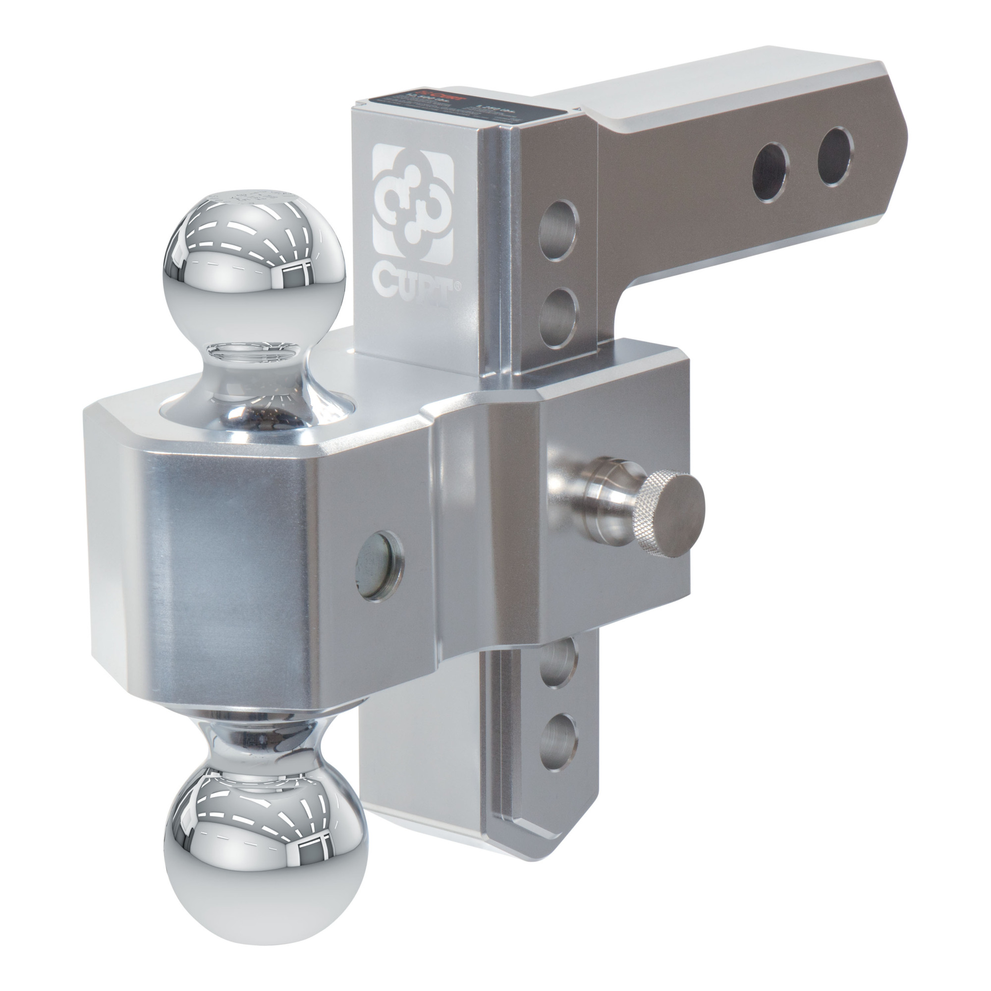 Curt Manufacturing, 6in. ADJ ALUMINUM BALLMOUNT, Gross Towing Weight Varies lb, Ball Diameter Multiple in, Model# 45363