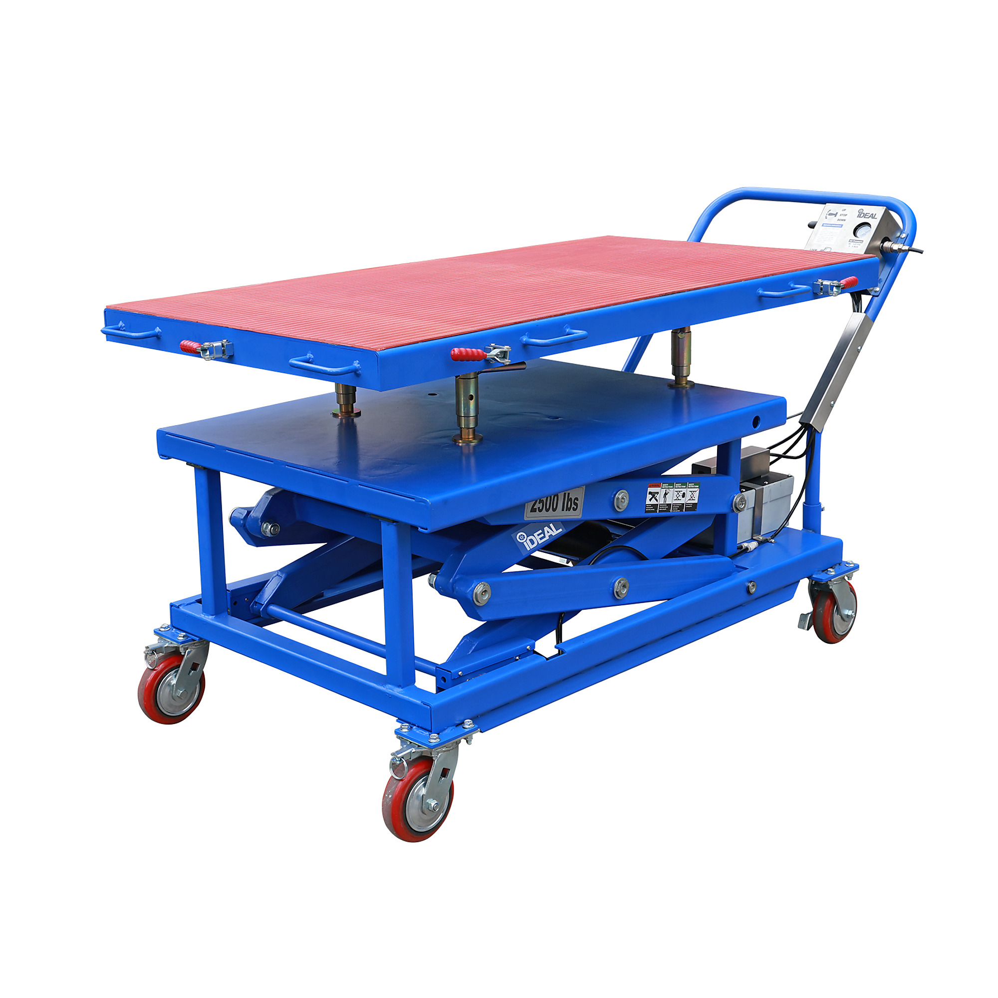 iDEAL by Tuxedo, 2500lbs EV Battery Lift Table, Capacity 2500 lb, Lowered Height 35.4 in, Raised Height 72.6 in, Model# LT-EV2500AH-X