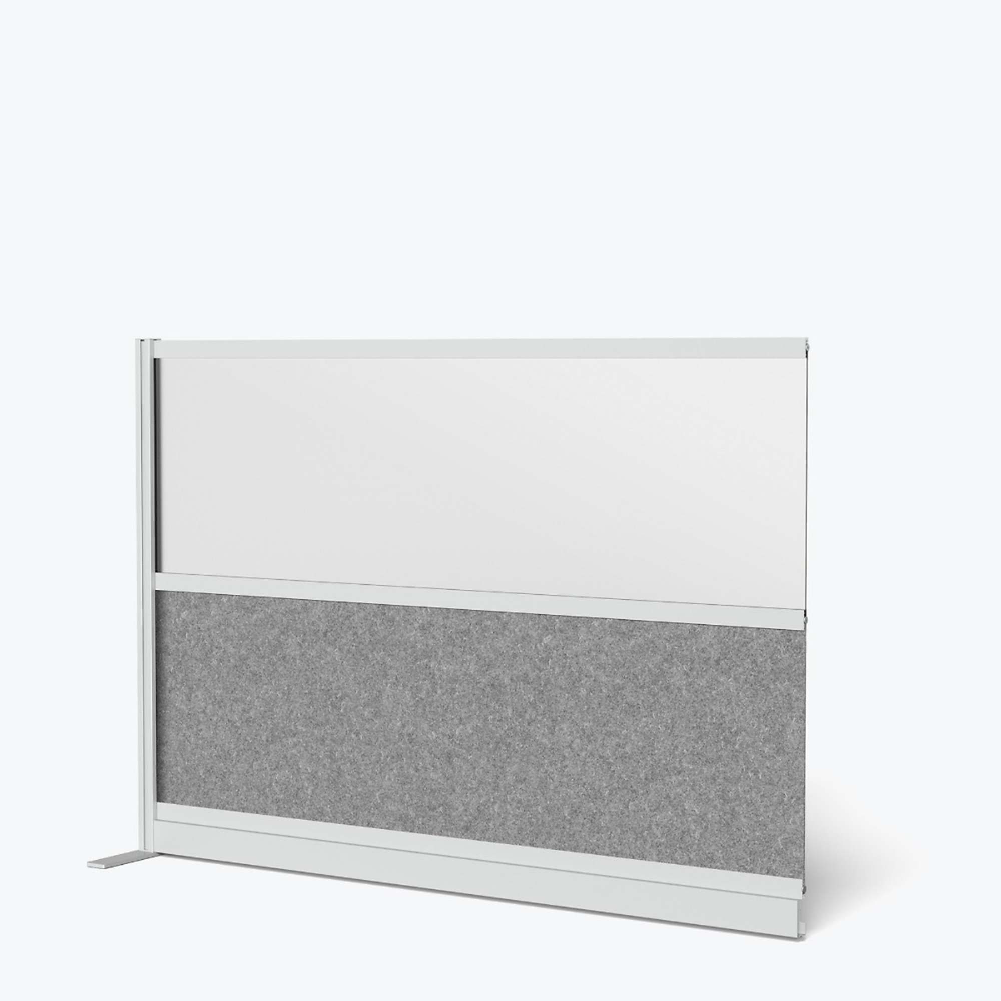 Luxor Modular Wall Divider System - 70in. x 48in., Polypropylene/PET Polyester Fabric, Gray Frame, Model# MW-7048-XWCGWG