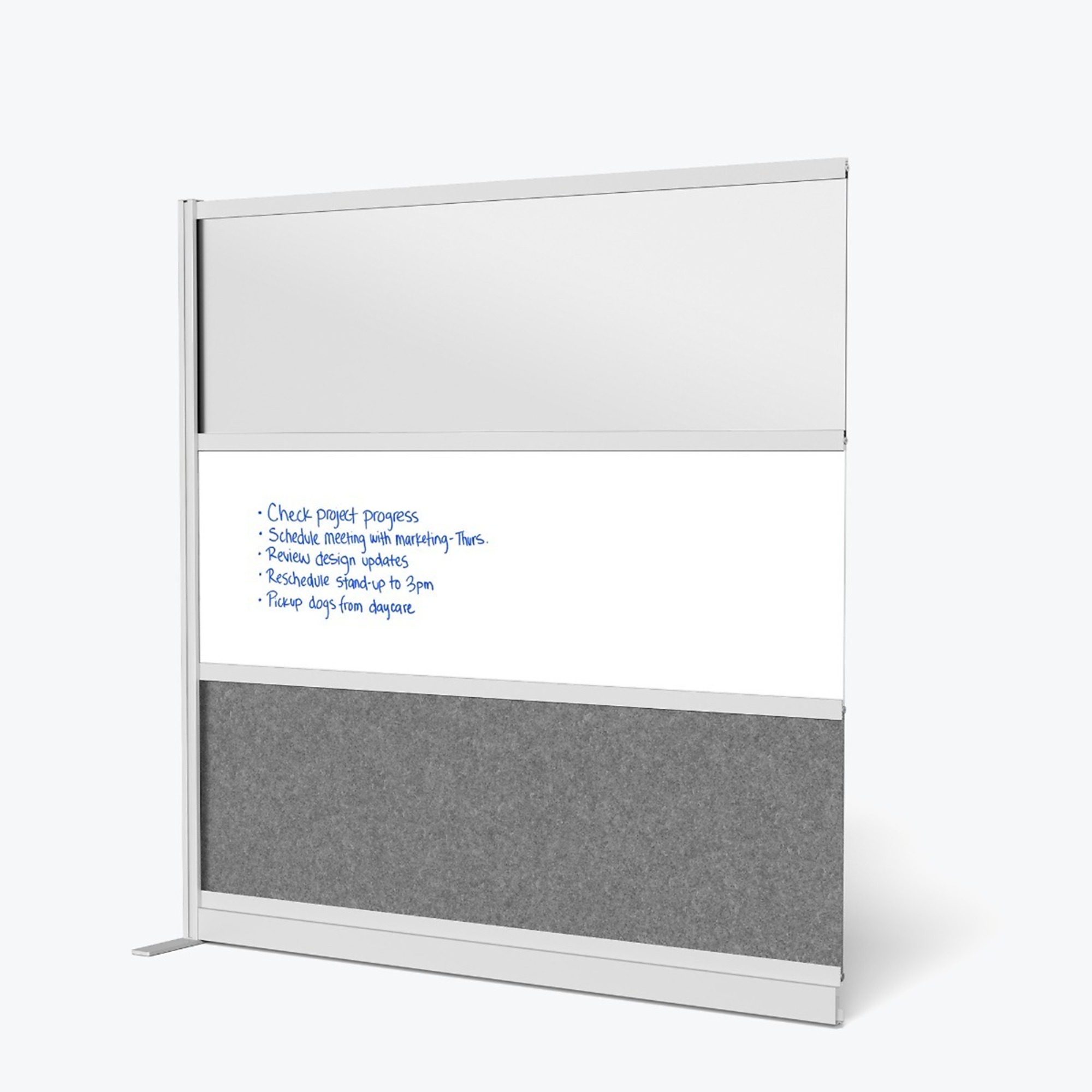 Luxor Modular Wall Divider System - 70in. x 70in., Gray Frame, Polypropylene/PET Polyester Fabric, Model# MW-7070-XWCGWG